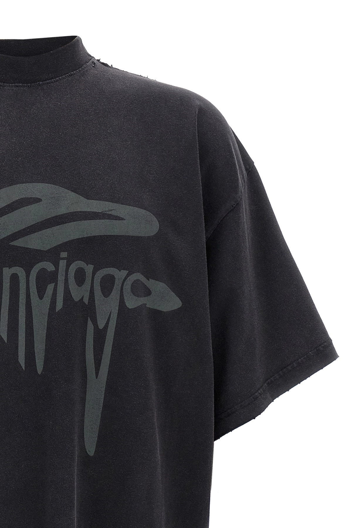Balenciaga Women '3B Liquefied' T-Shirt - 4