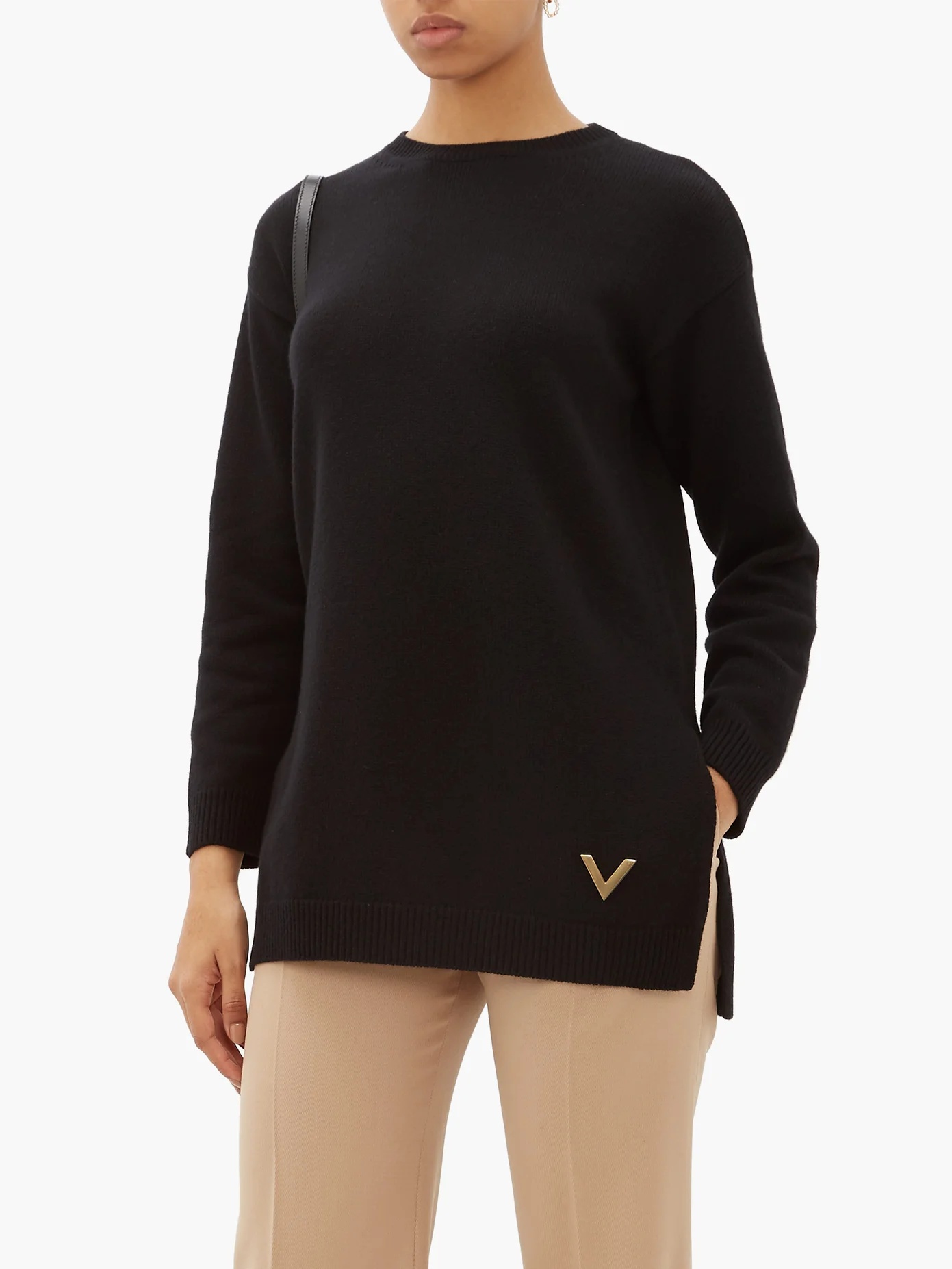 V-logo cashmere sweater - 2