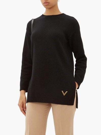 Valentino V-logo cashmere sweater outlook