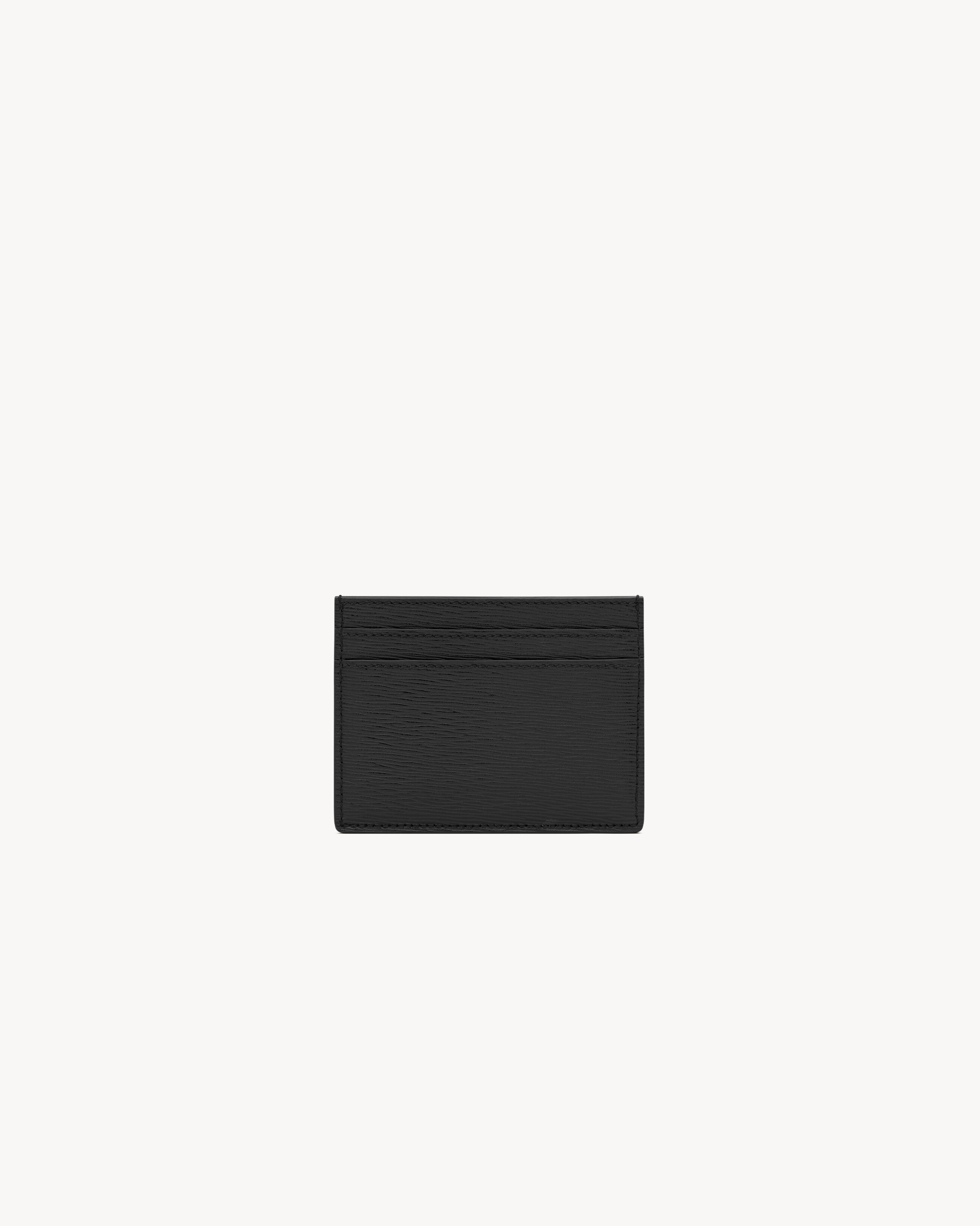 SAINT LAURENT PARIS CARD CASE IN RIPPLE- LEATHER - 2