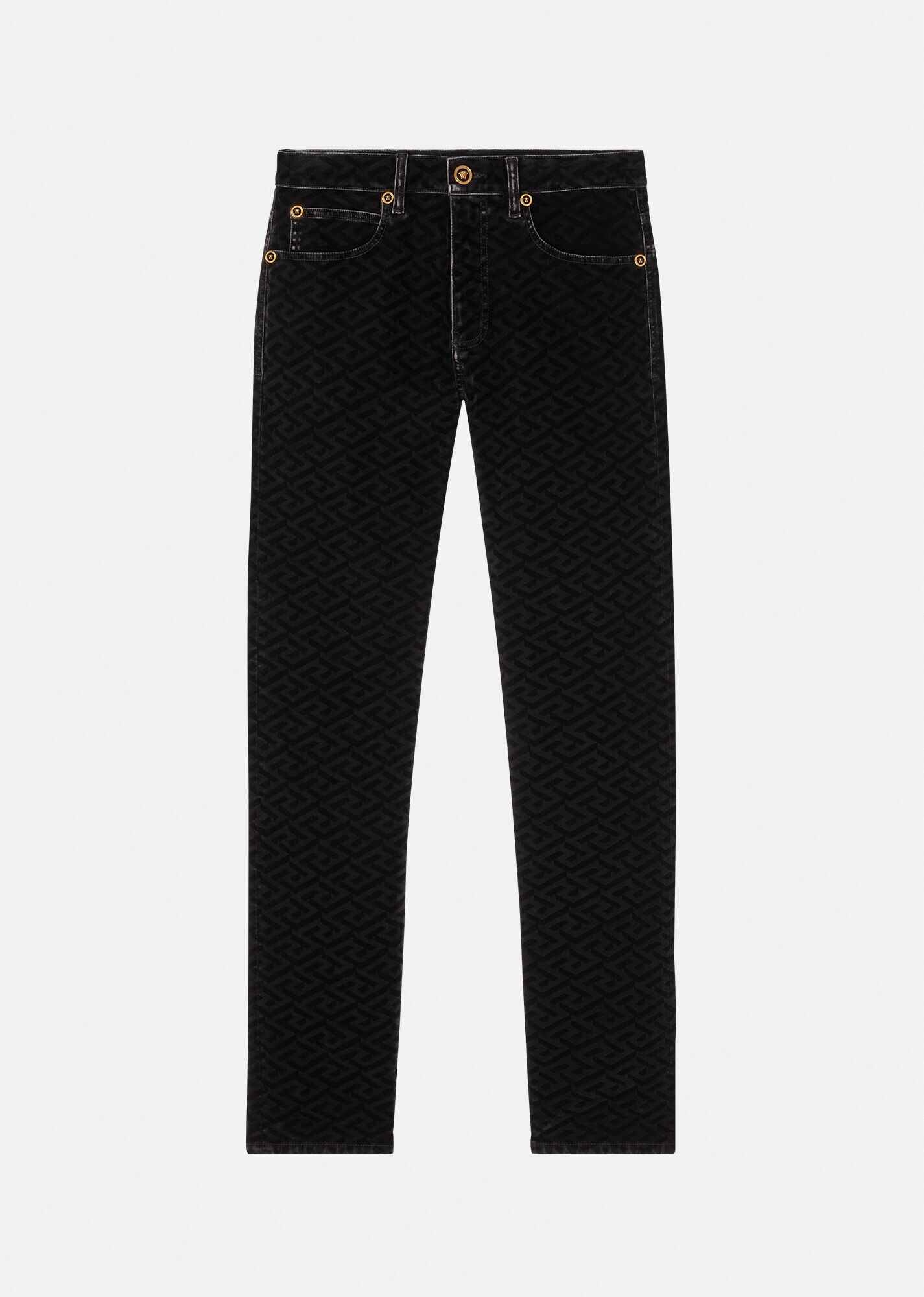 La Greca Print Jeans - 1