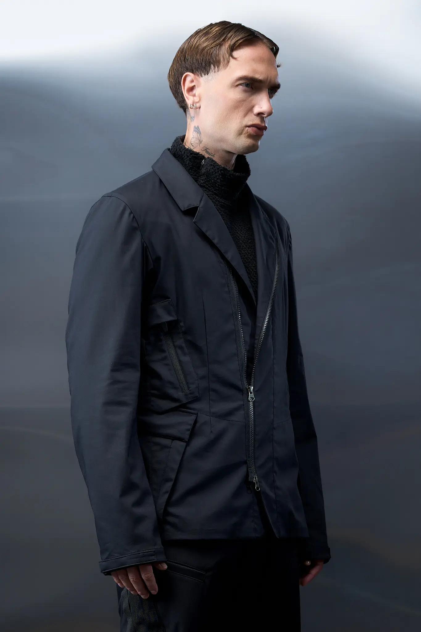 J29-CH Micro Twill Blazer Black - 3
