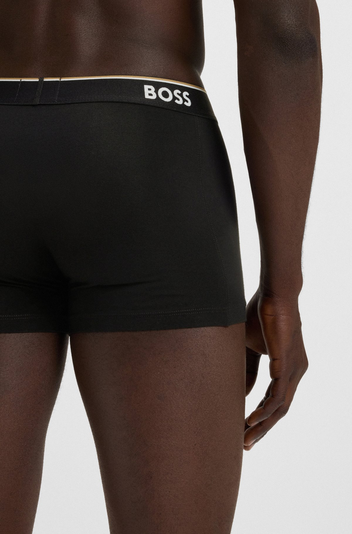 THREE-PACK OF STRETCH-COTTON TRUNKS WITH LOGO WAISTBANDS - 5