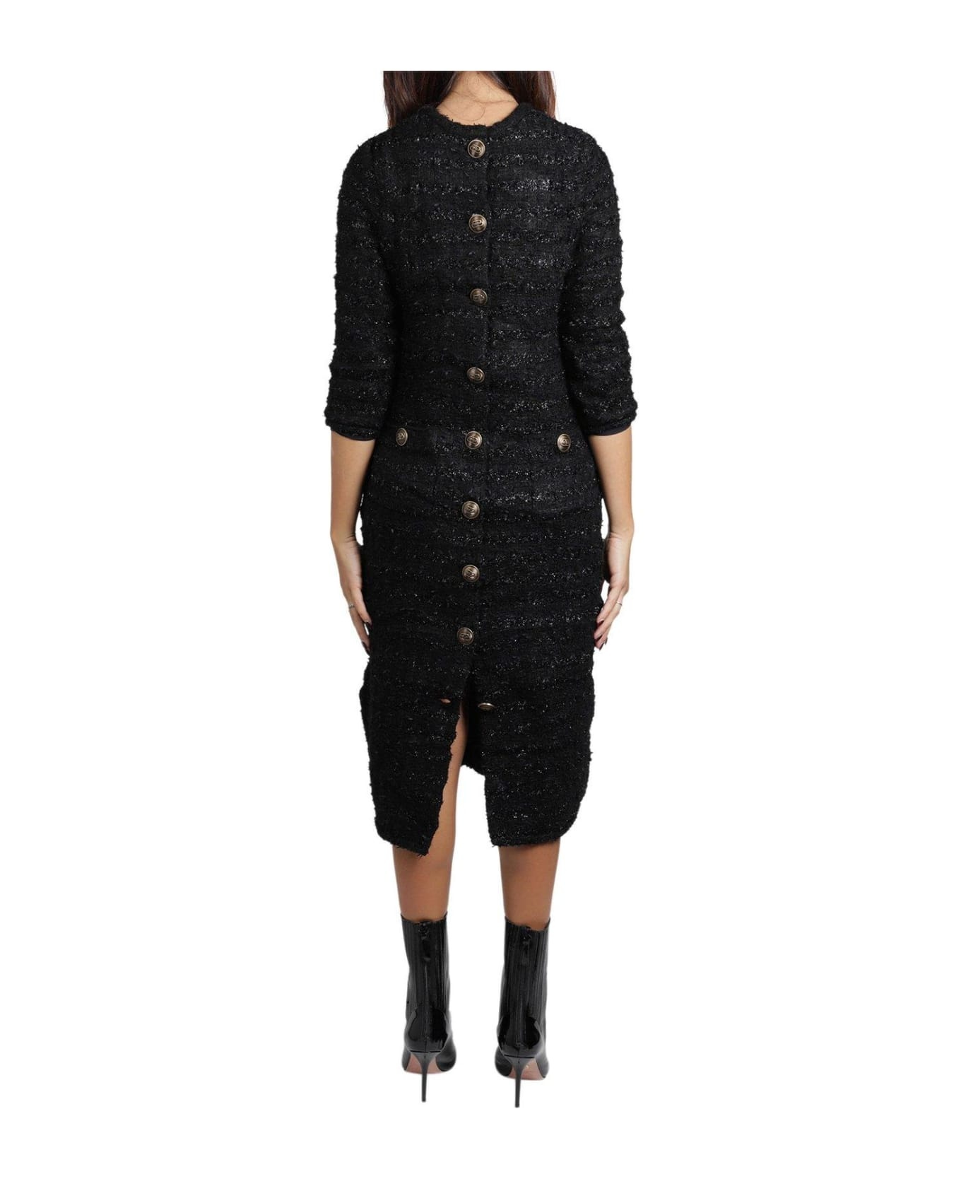 Crewneck Tweed Dress - 2