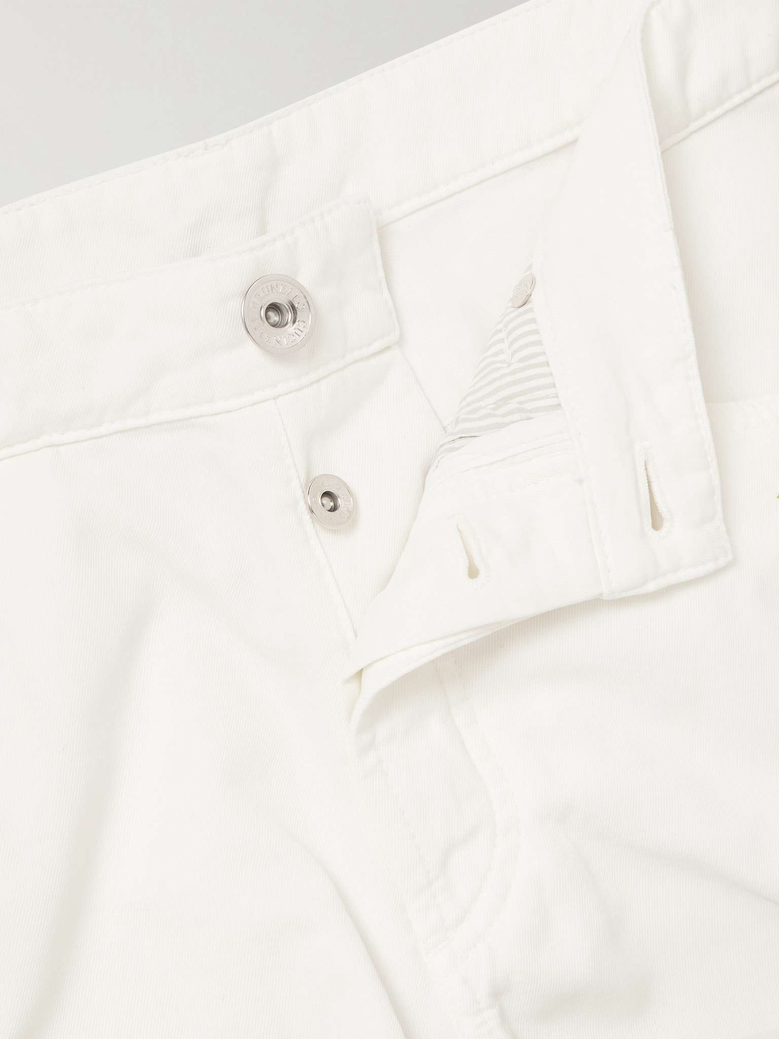 Straight-Leg Logo-Embroidered Cotton-Gabardine Trousers - 3