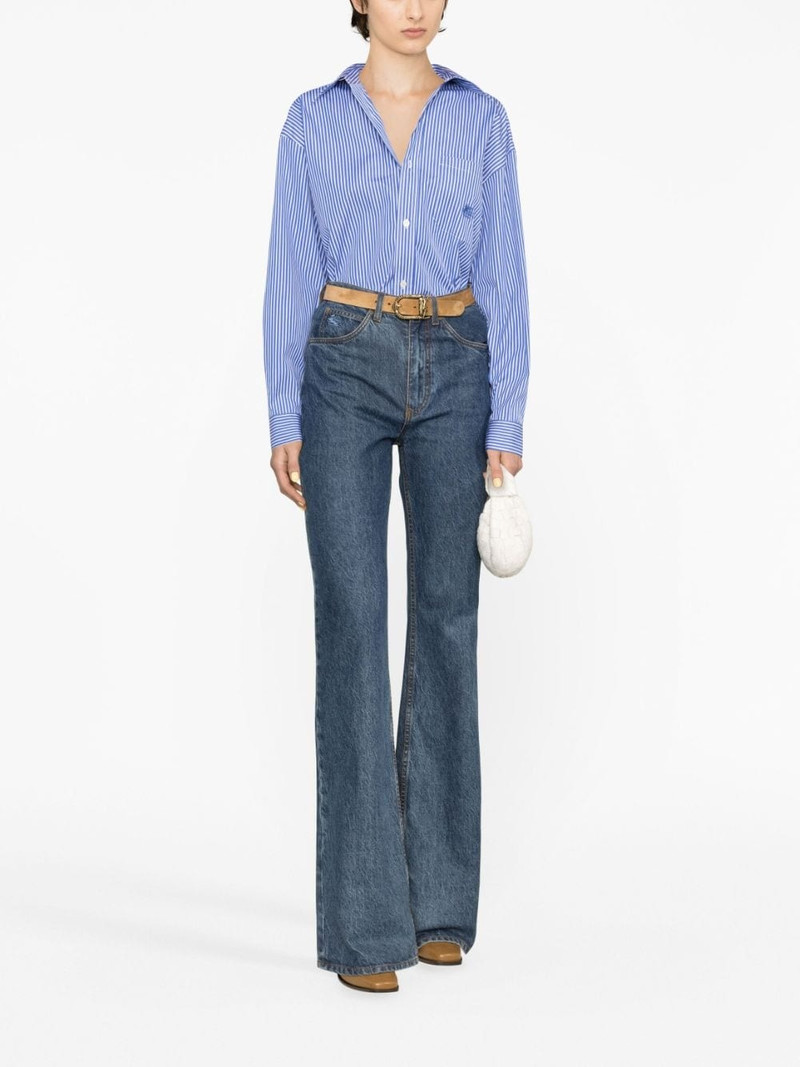 Etro striped logo-embroidered cotton shirt outlook