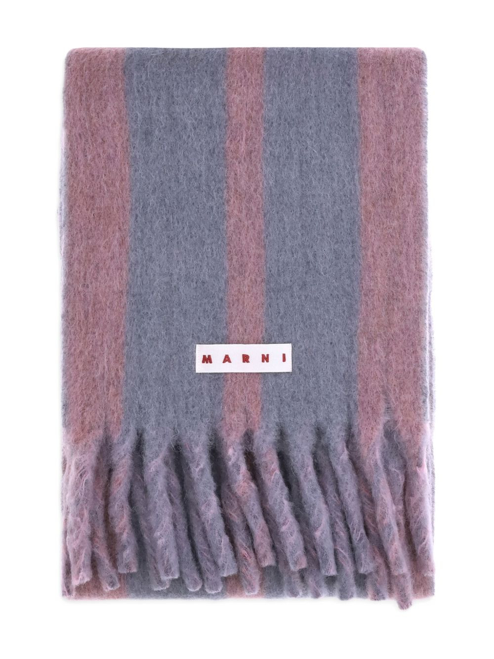striped fringed scarf - 4