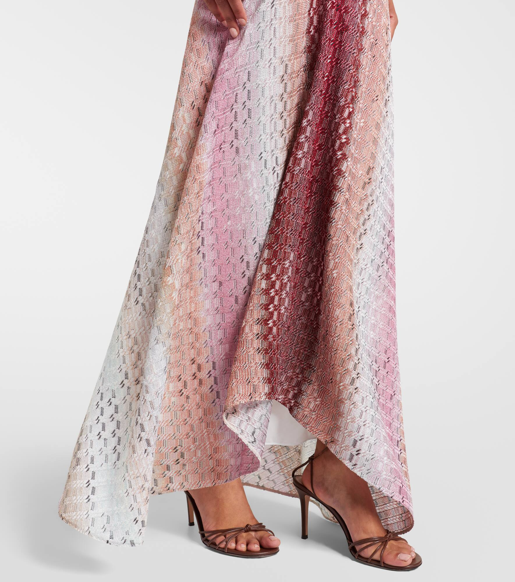 Zigzag jacquard lamé maxi dress - 5