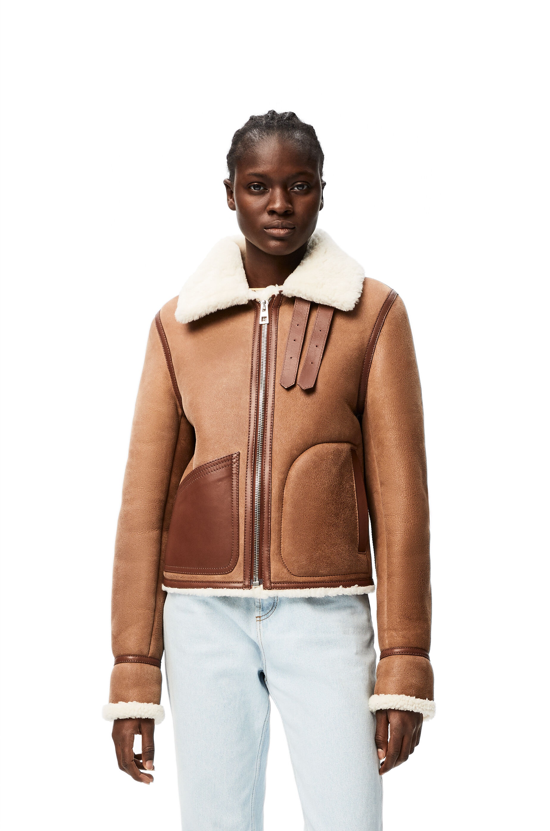 Aviator jacket in shearling - 3