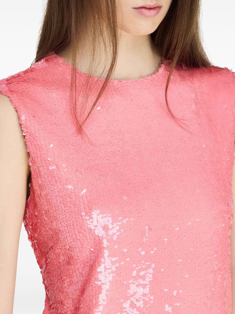 sequinned mini dress - 5