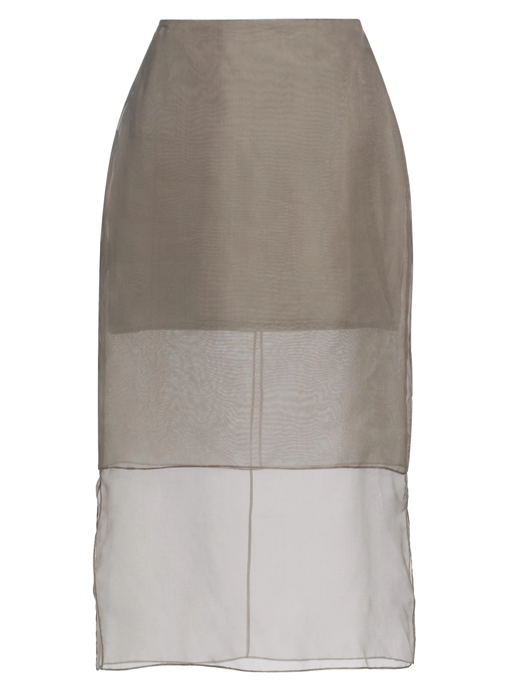 Women's The Brett Silk Pencil Skirt - Smoke - 1