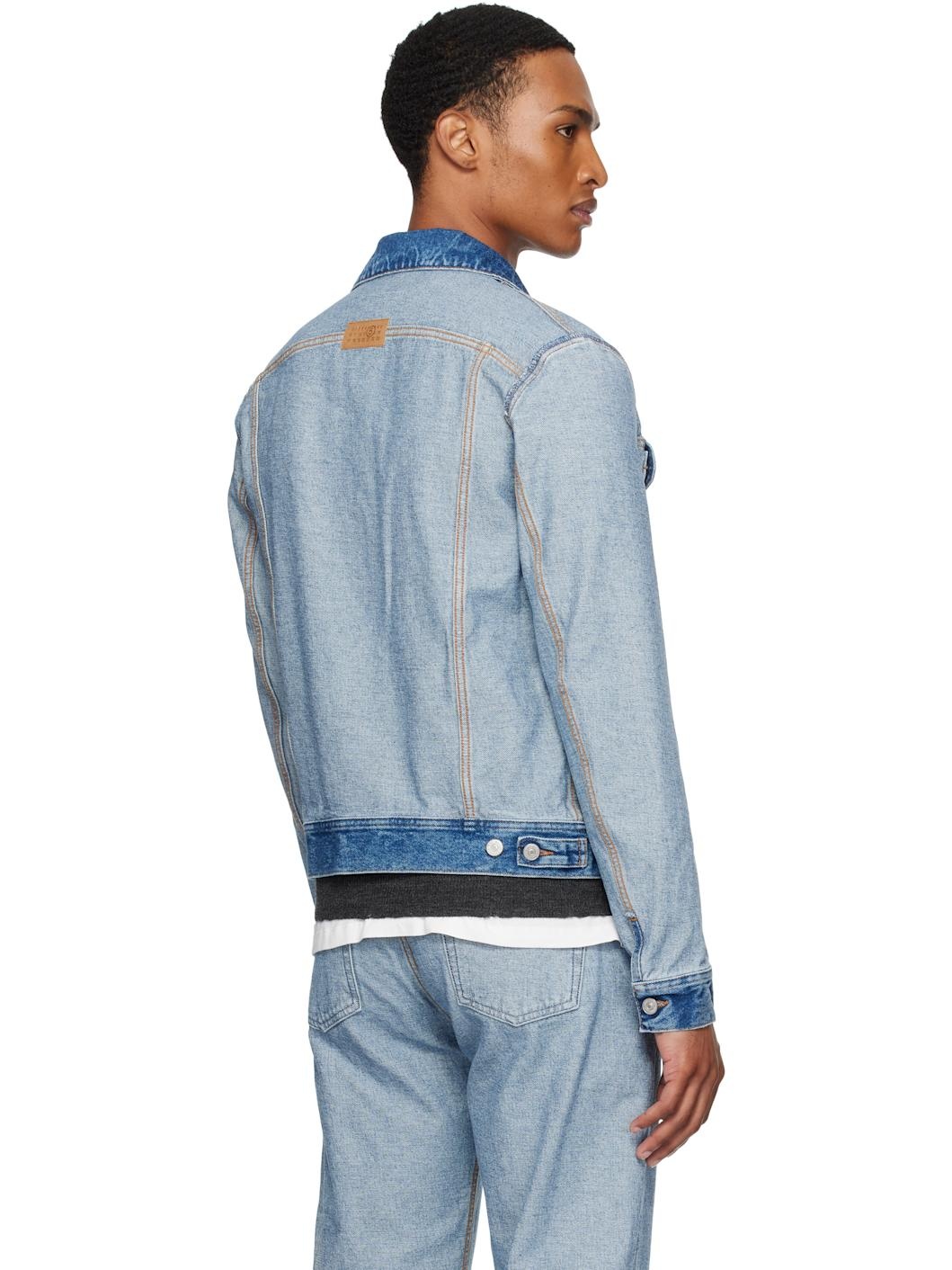 Blue Reversed Denim Jacket - 3