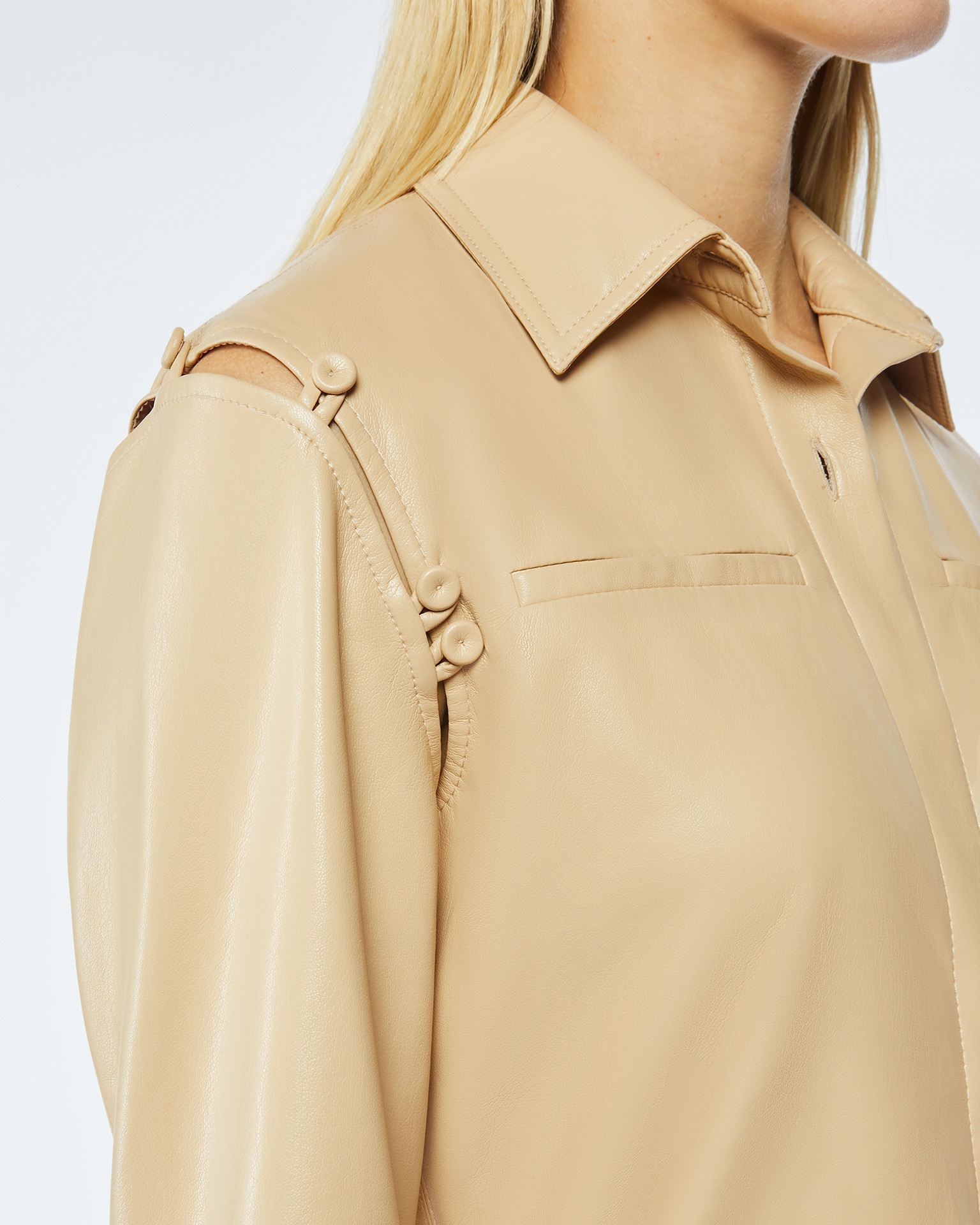 TERRA - OKOBOR™ shirt dress - Almond - 4