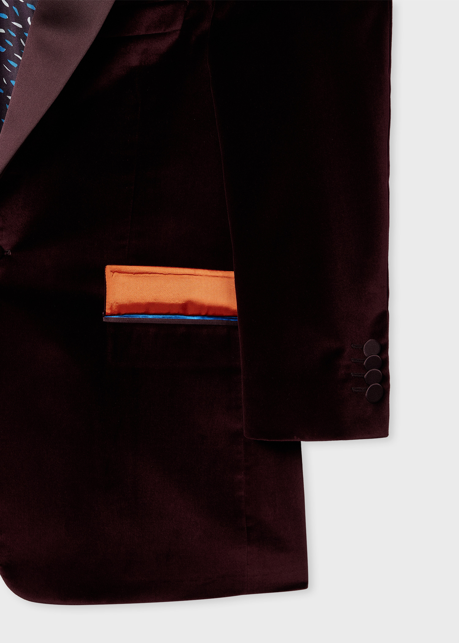 The Soho - Tailored-Fit Burgundy Velvet Evening Blazer - 3
