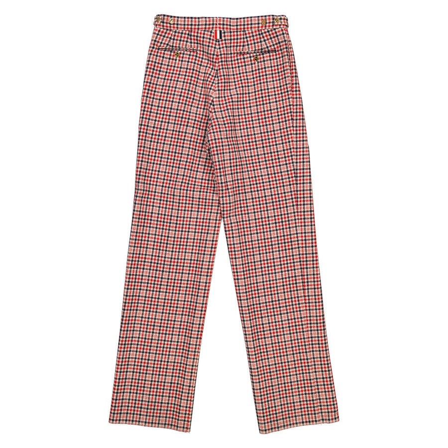 Thom Browne Men's Overcheck Hunting Tweed Single Pleat Trouser, Brand Size 1 (Small) - 2