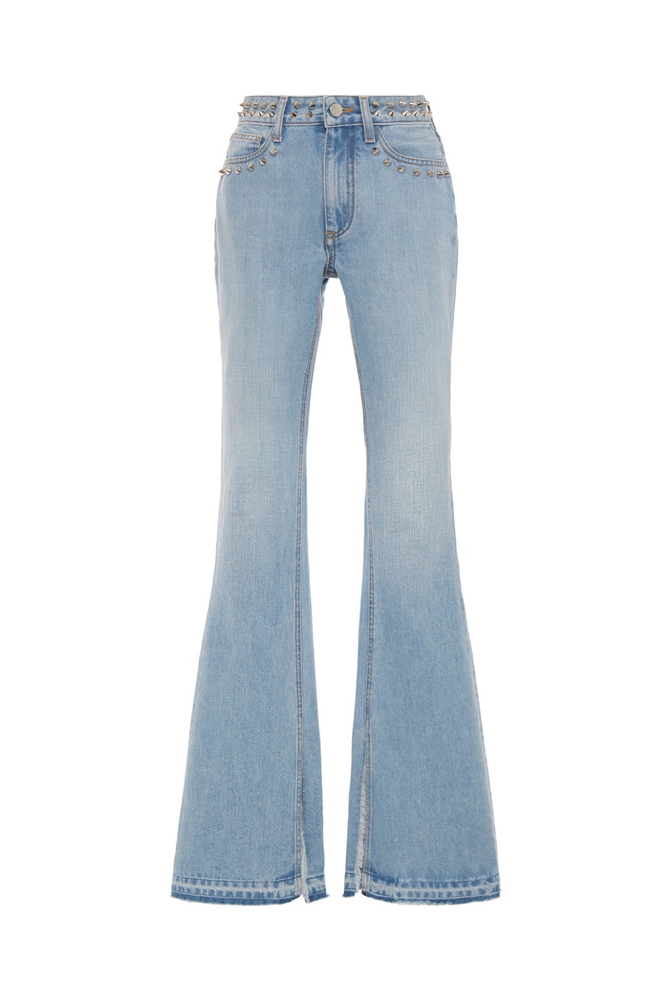 HDENIM FLARED JEANS WITH EMBELLISHMENT - 1