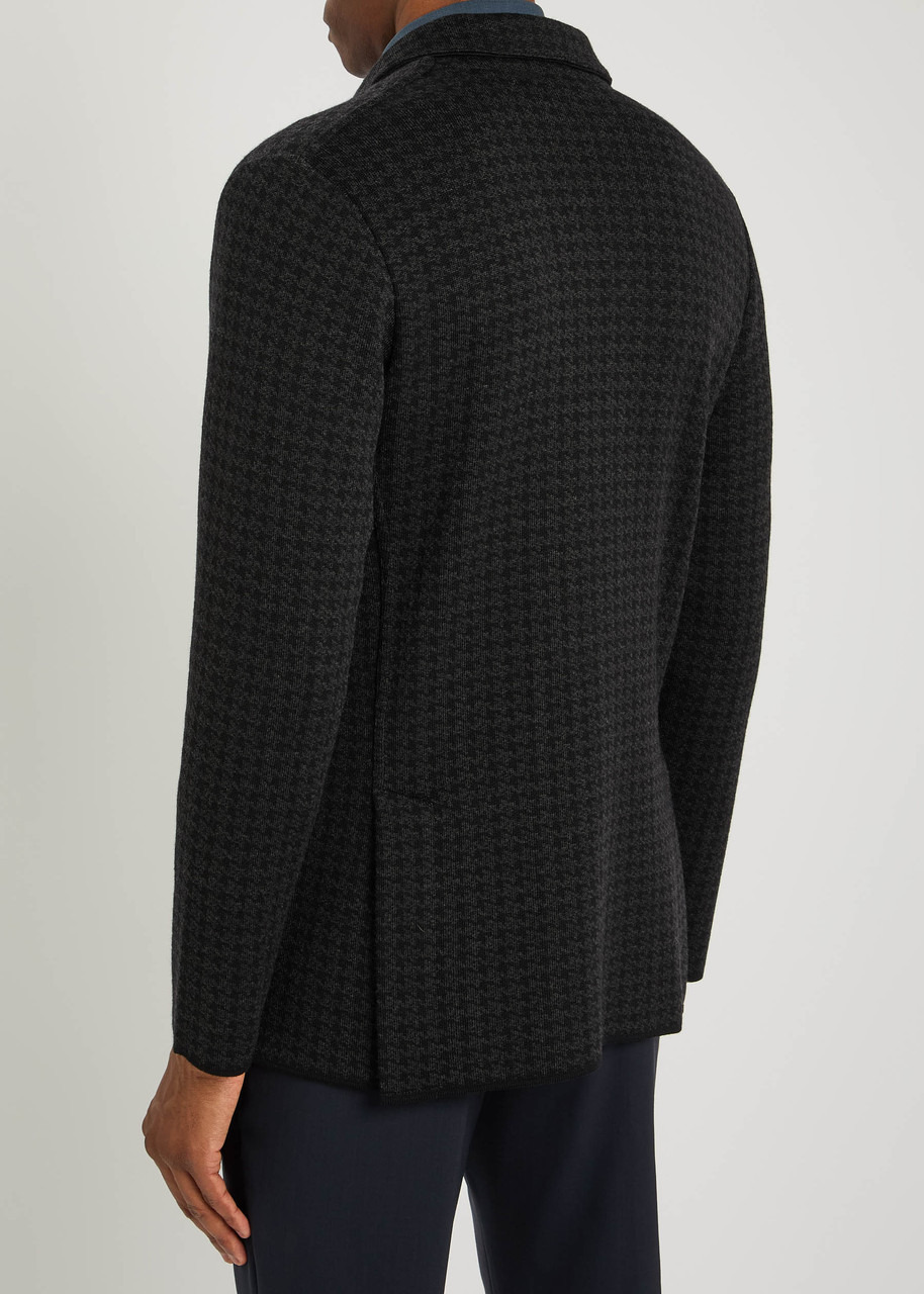 Lardini Houndstooth Wool Cardigan - 3