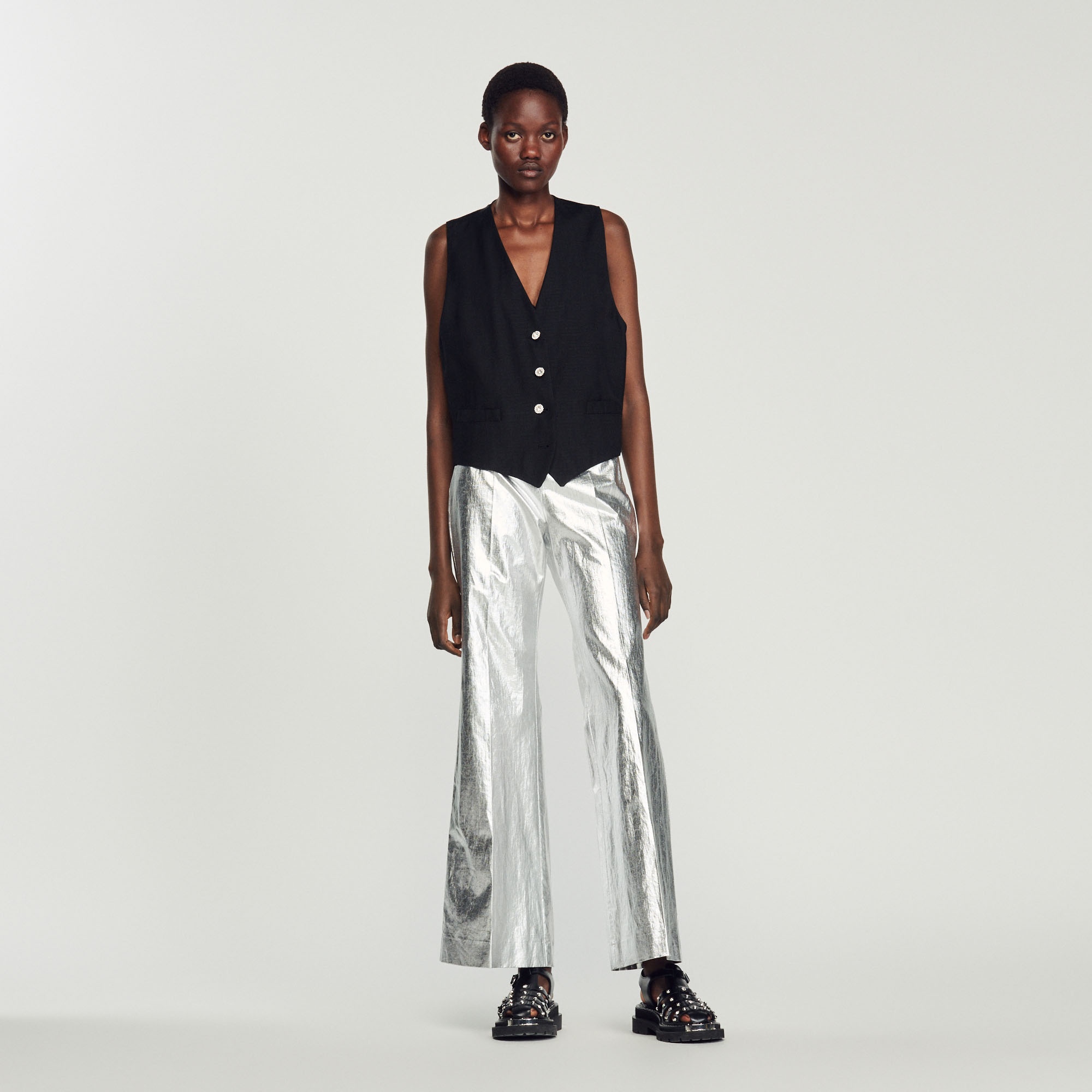 Metallic coated pants - 2