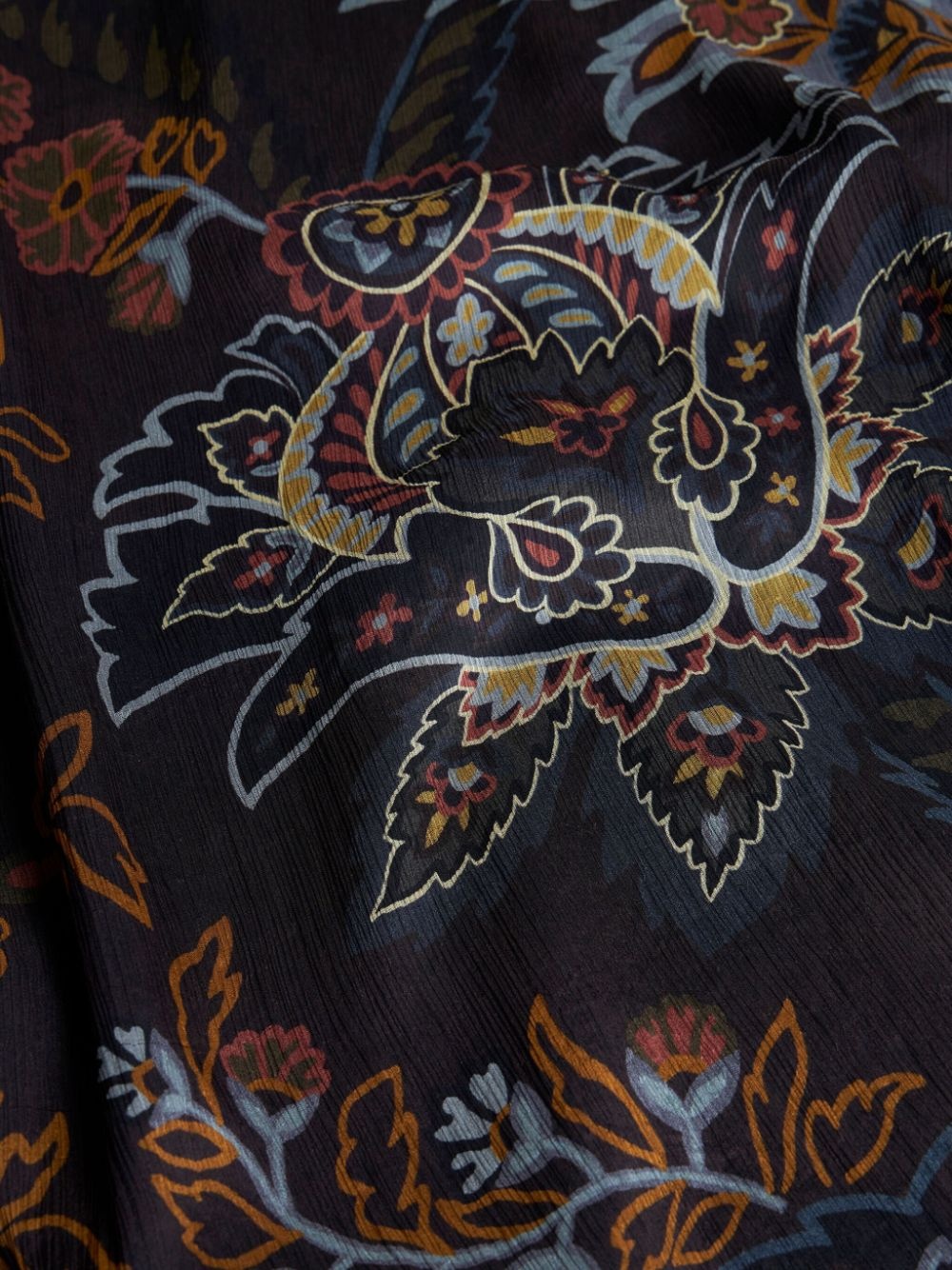 paisley printed silk dress - 3