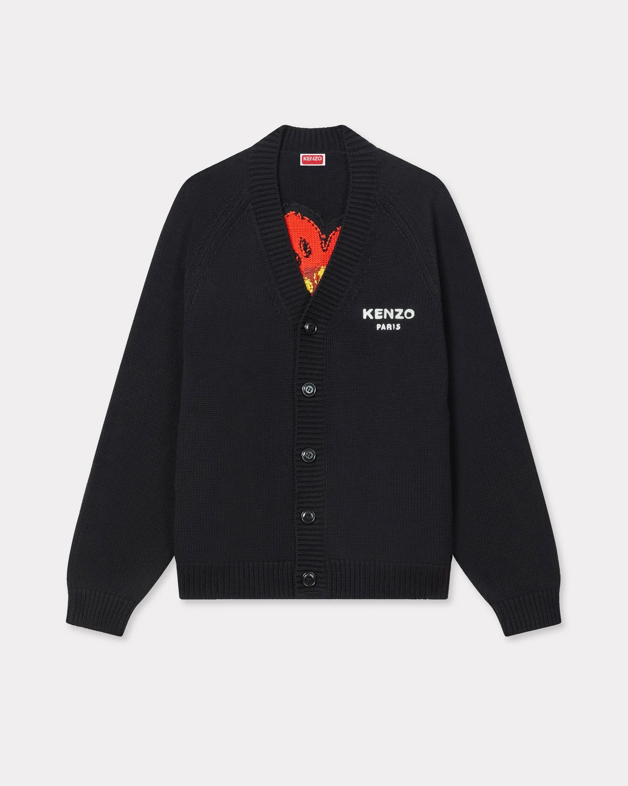 'Boke Flower' cardigan in cotton wool - 1