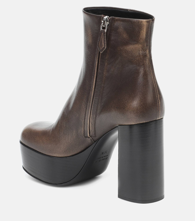 Miu Miu Platform 110 leather ankle boots outlook