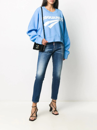 DSQUARED2 skinny cropped distressed jeans outlook