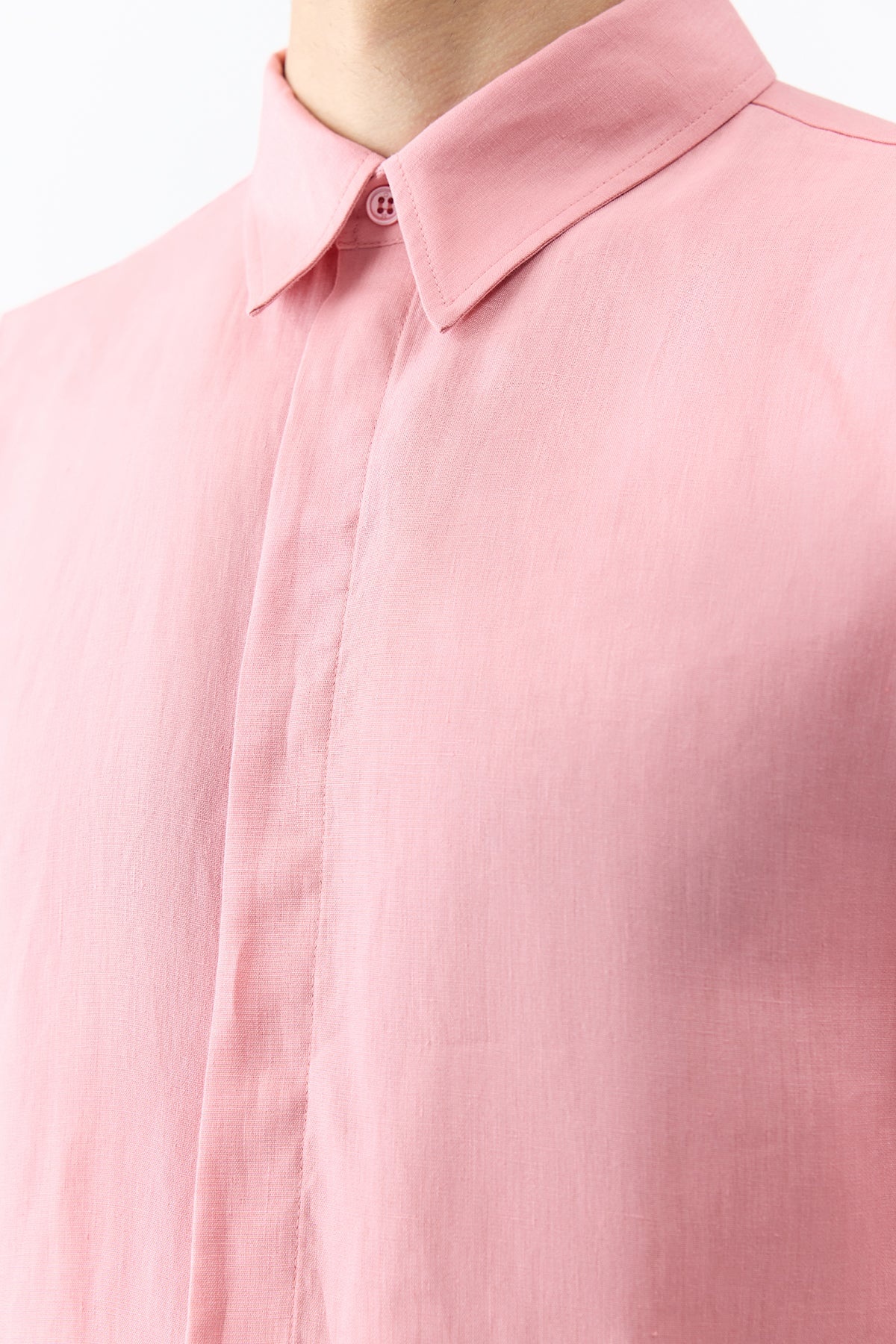 Nicolas Shirt in Rosa Aloe Linen - 2