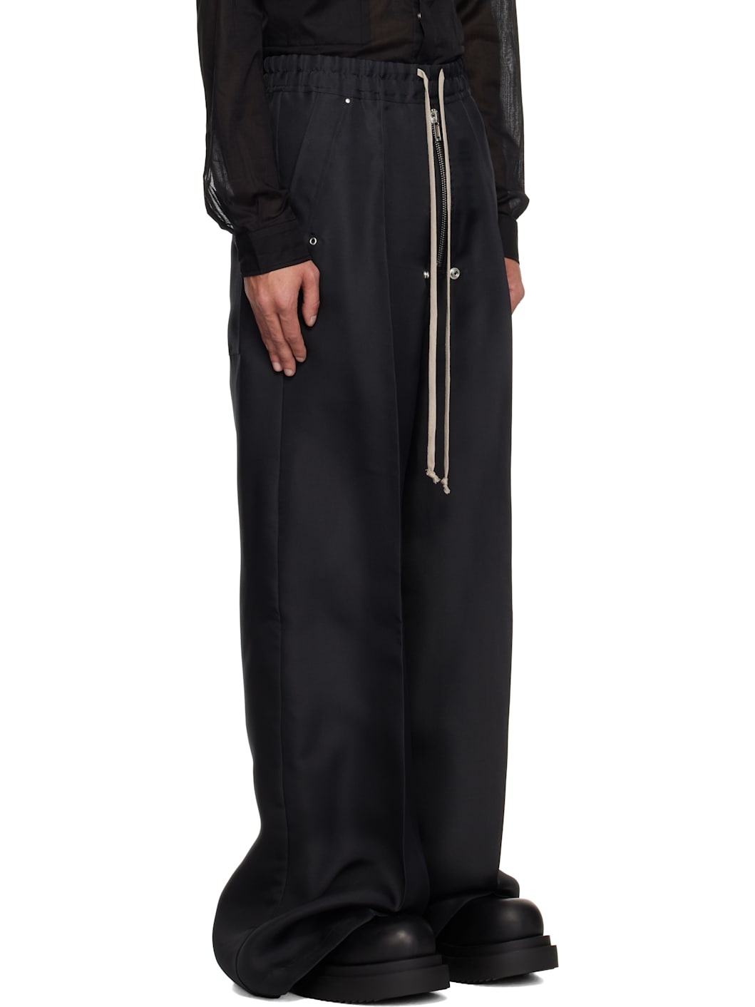 Black Hollywood Wide Bela Trousers - 2
