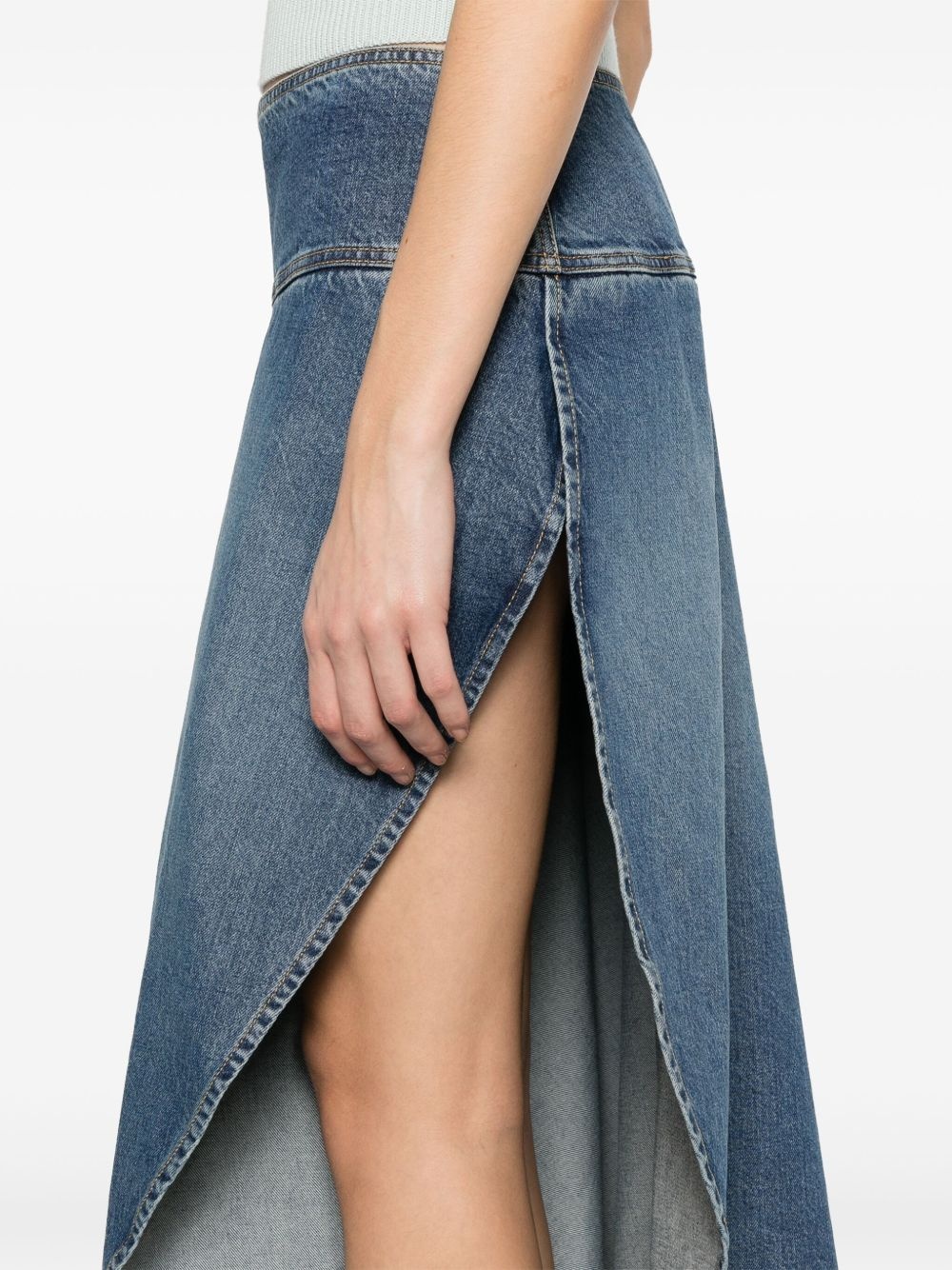 asymmetric midi skirt - 5