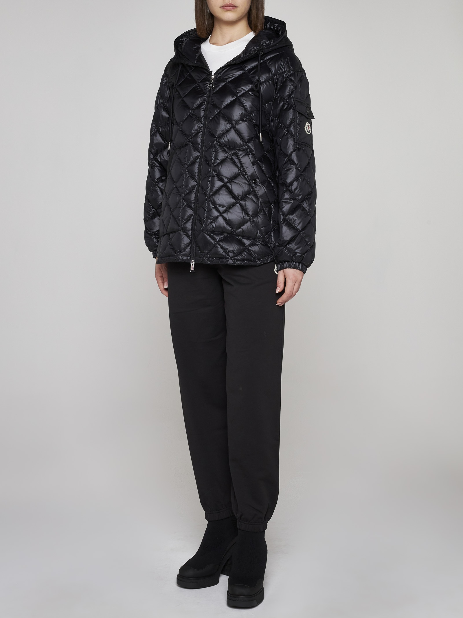 Quilted nylon down jacket - 2
