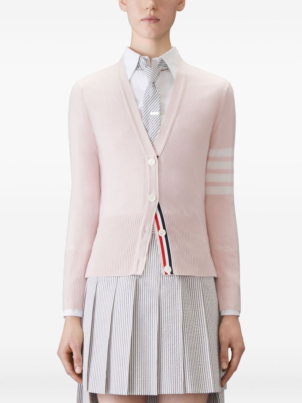 four-bar cashmere cardigan - 3