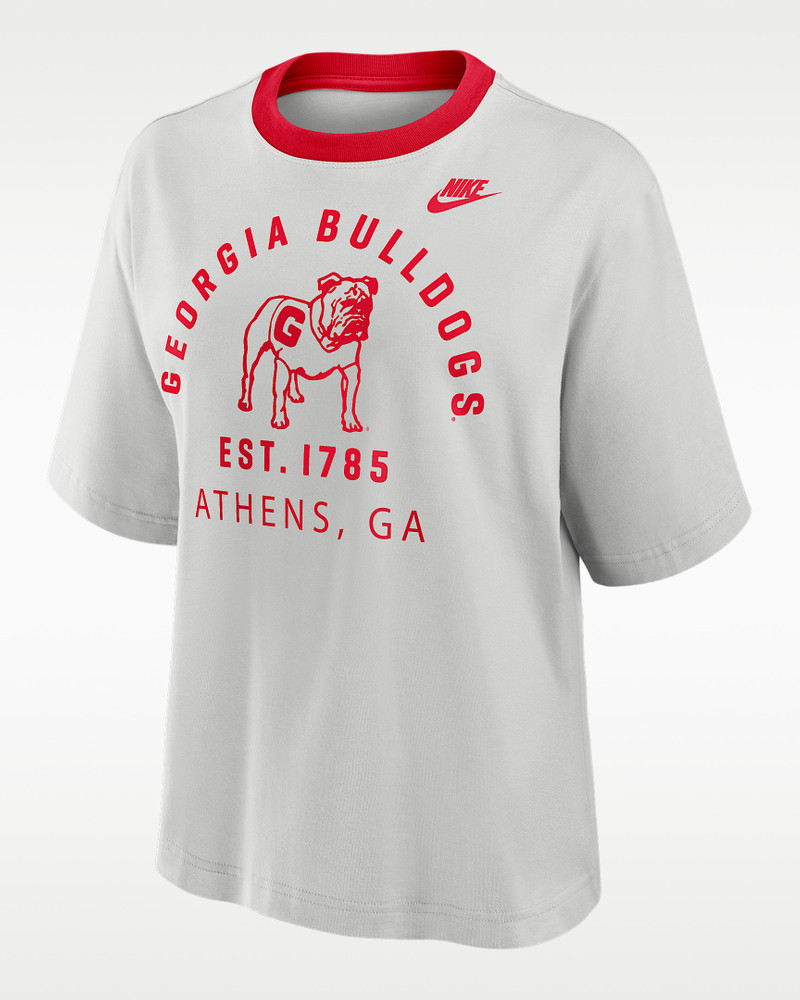 Georgia Legacy Arch Script Boxy Women's Nike College T-Shirt 1
