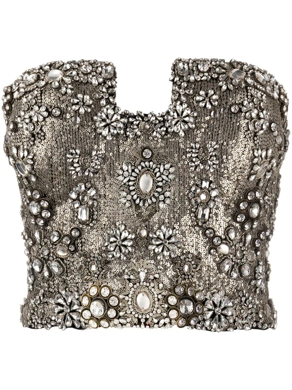 sleeveless beaded top - 1