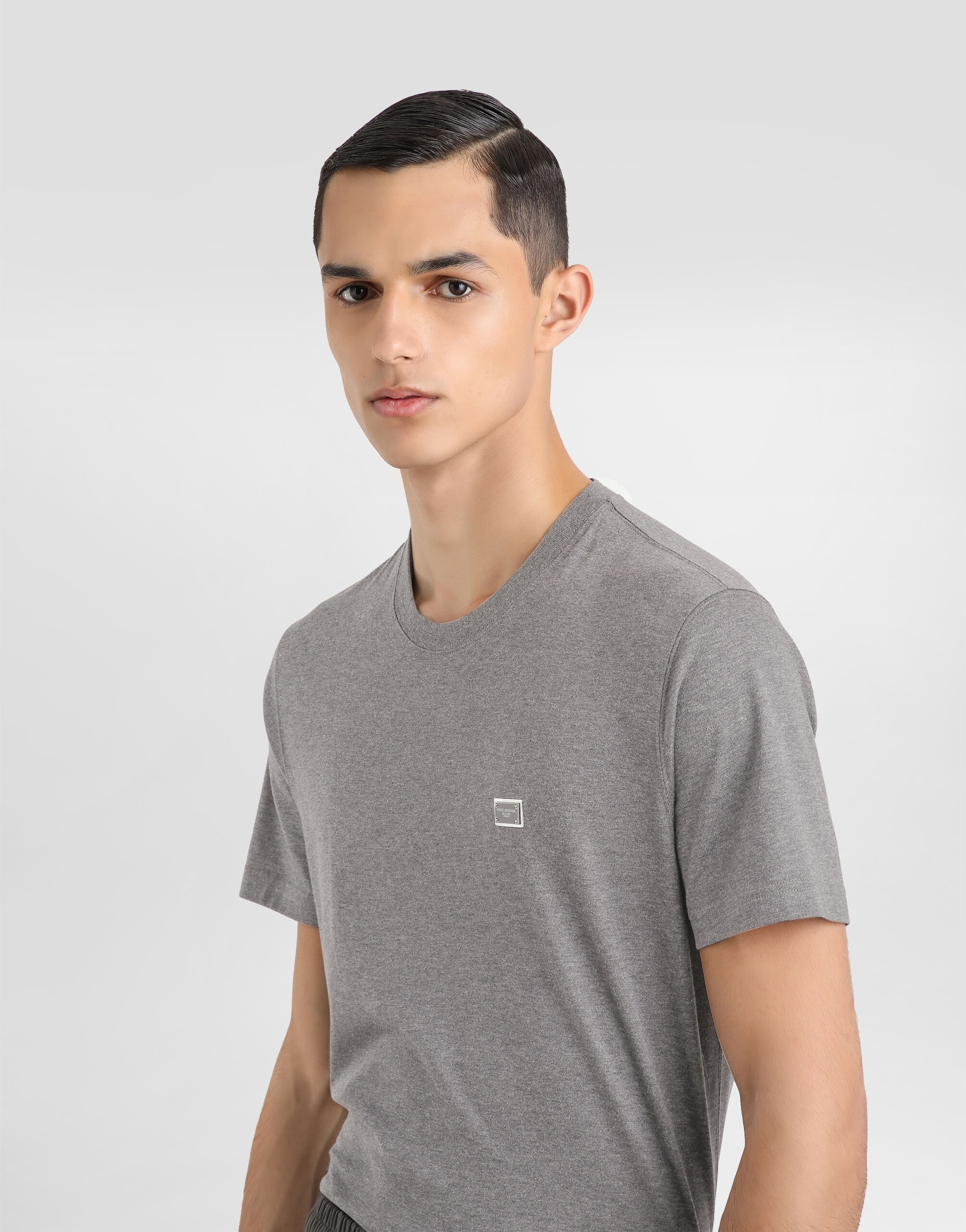 Cotton T-shirt with tag - 4