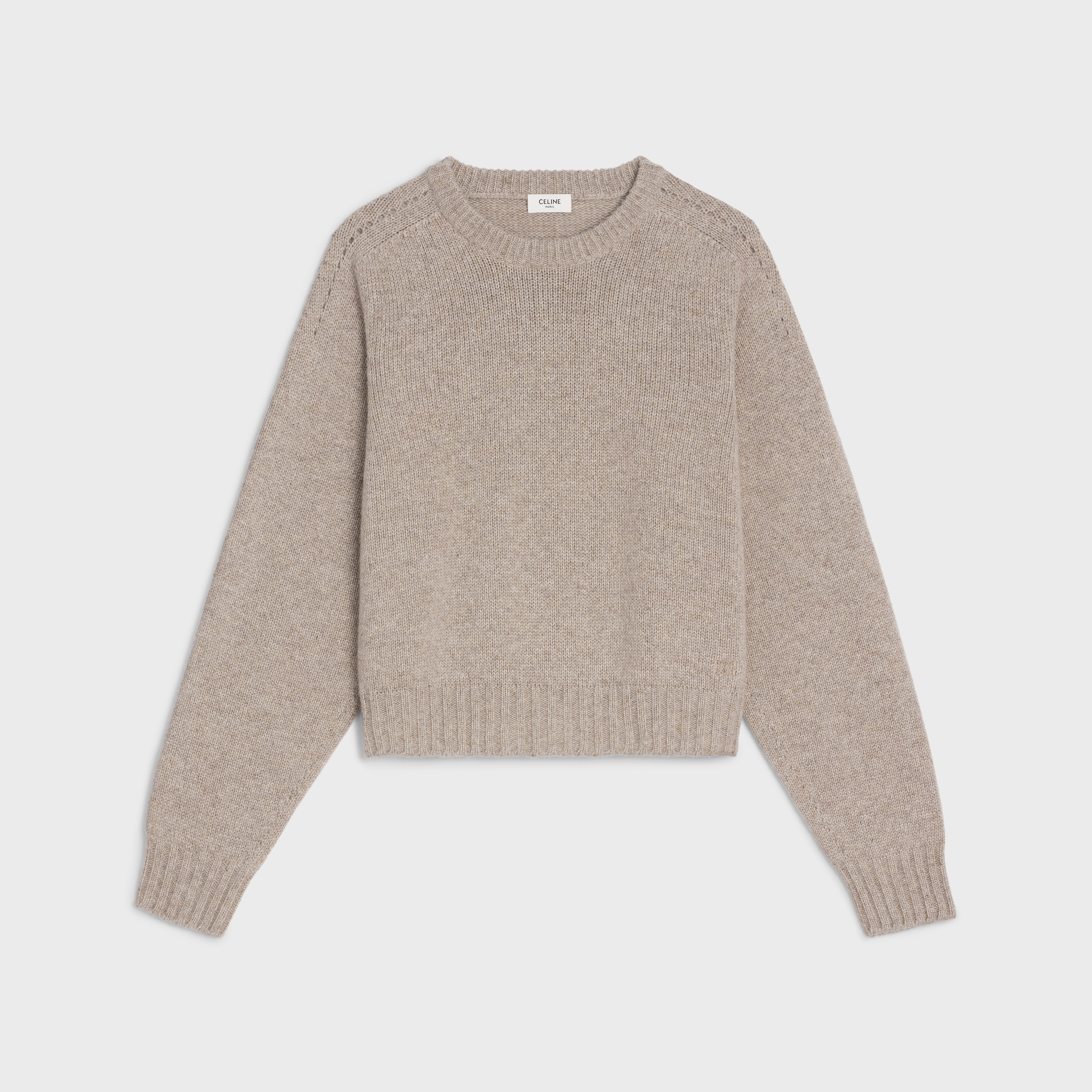 CREW NECK SWEATER IN SEAMLESS CASHMERE - 1