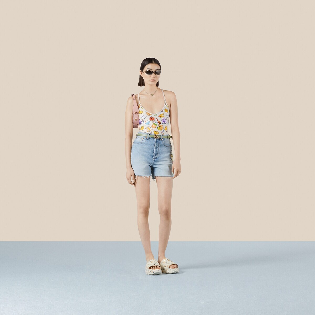 Gucci animals print jersey swimsuit - 2
