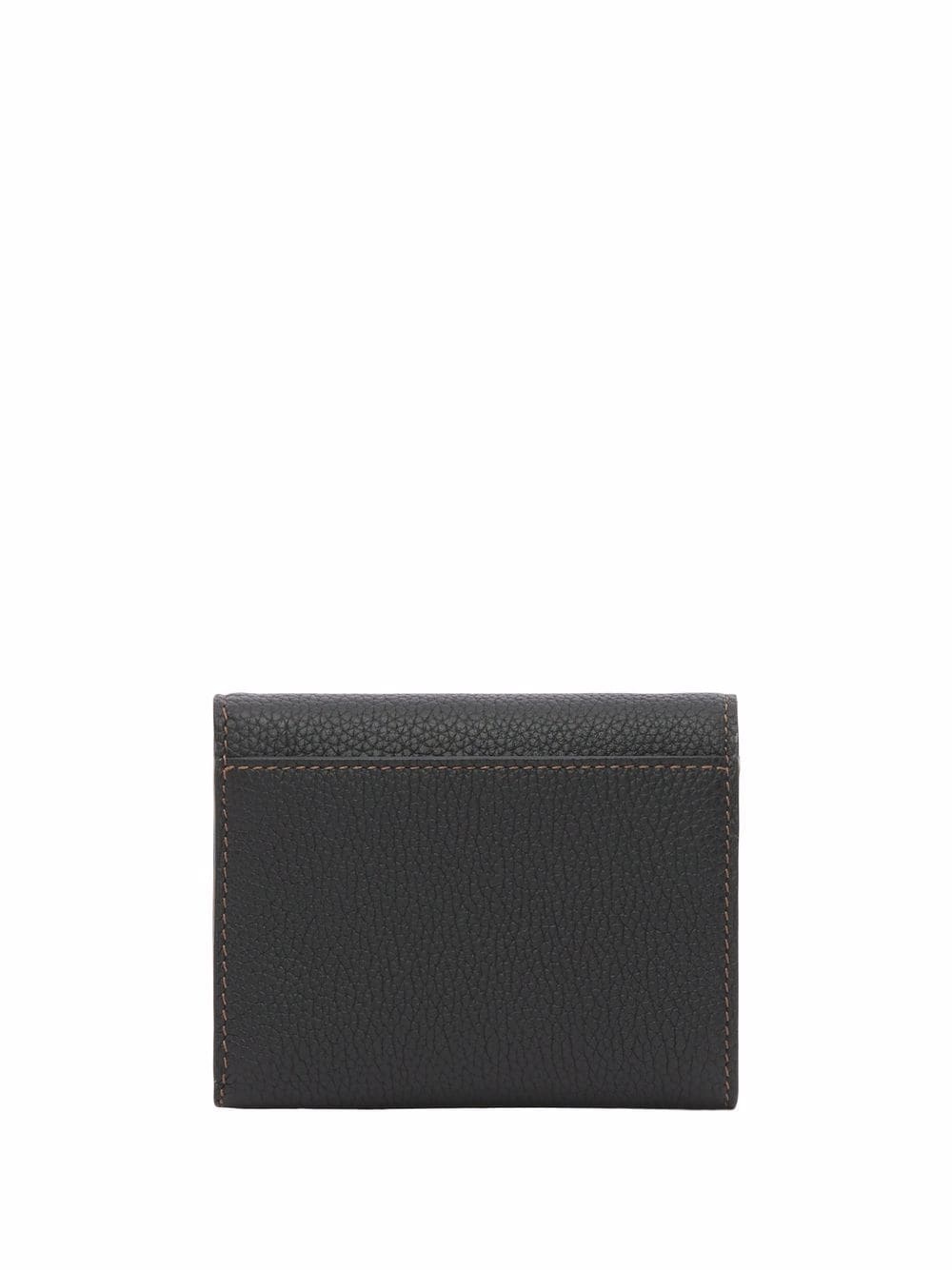 monogram grained leather wallet - 2