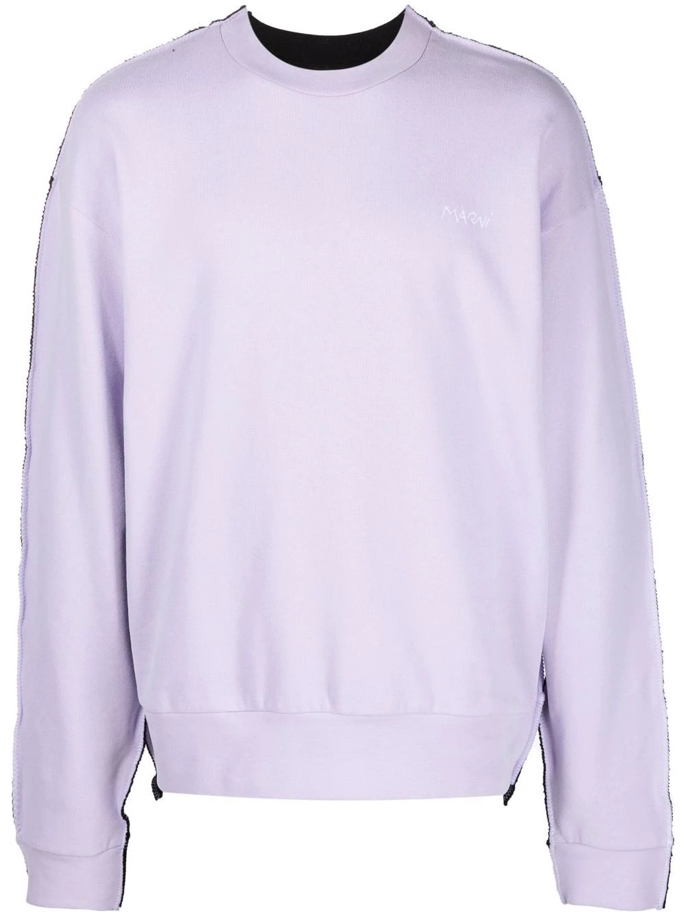 multi-panel long-sleeve sweatshirt - 1