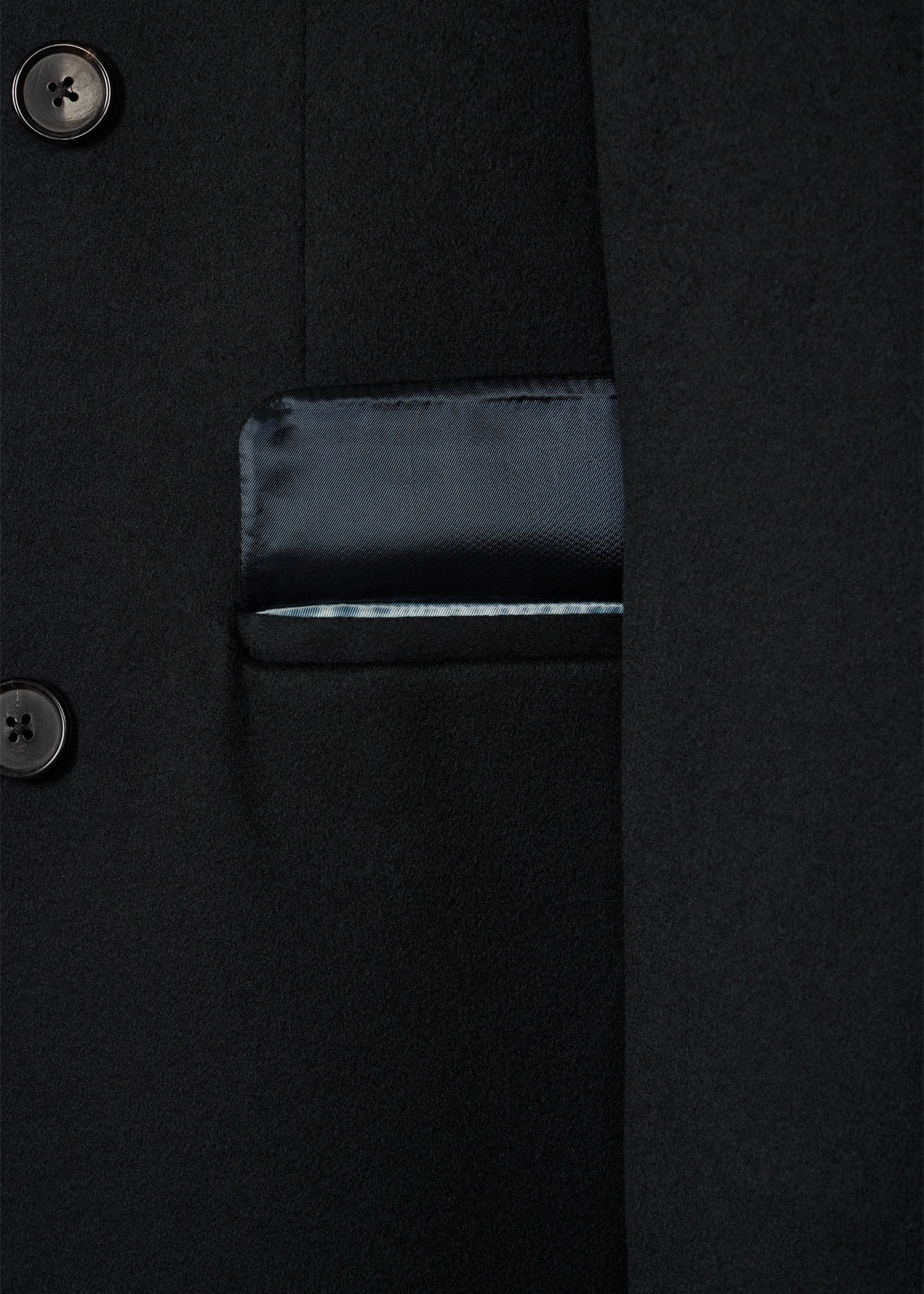 Dark Green Wool-Cashmere Blend Double Breasted Overcoat - 3