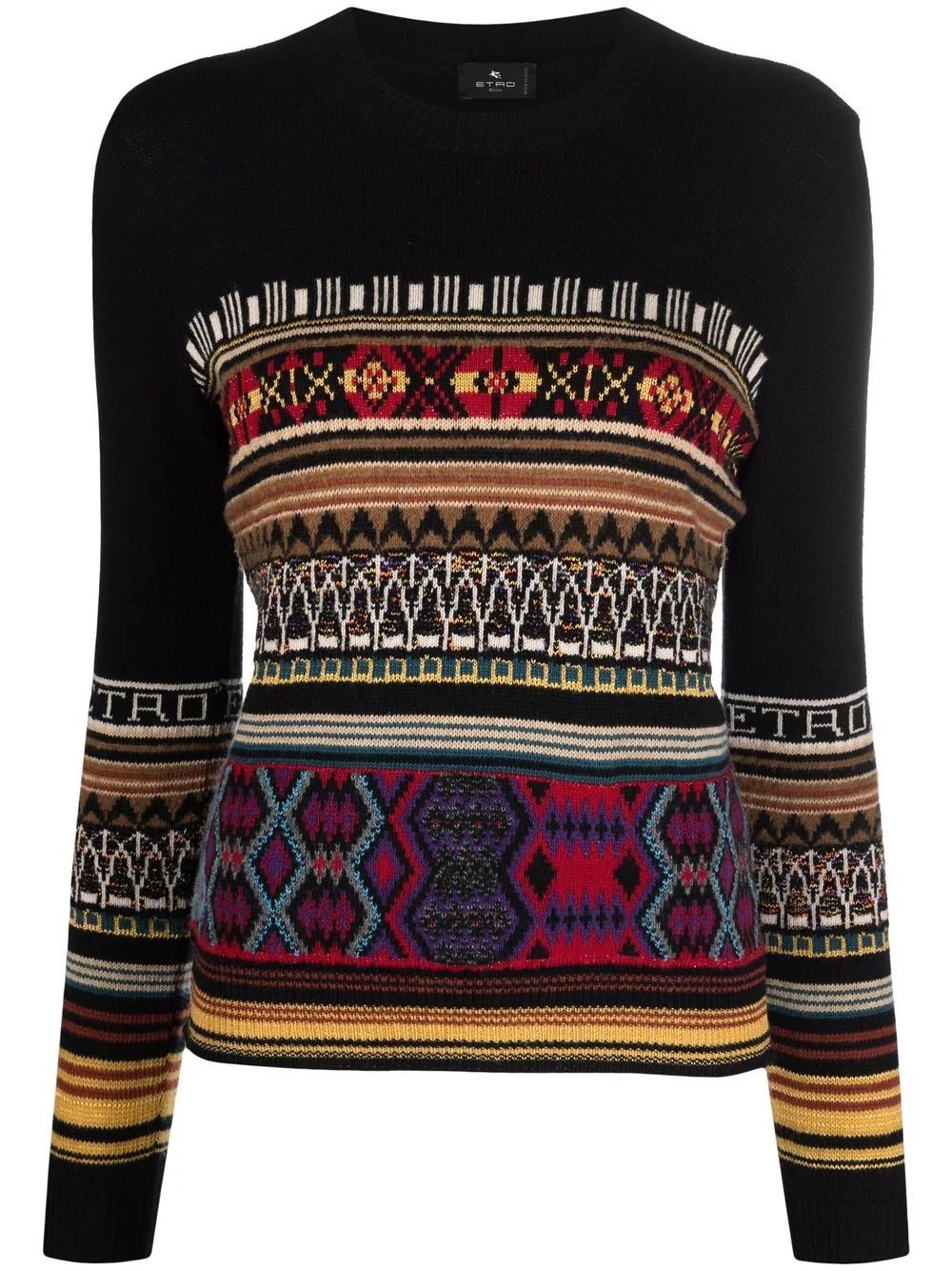 patterned intarsia-knit jumper - 1