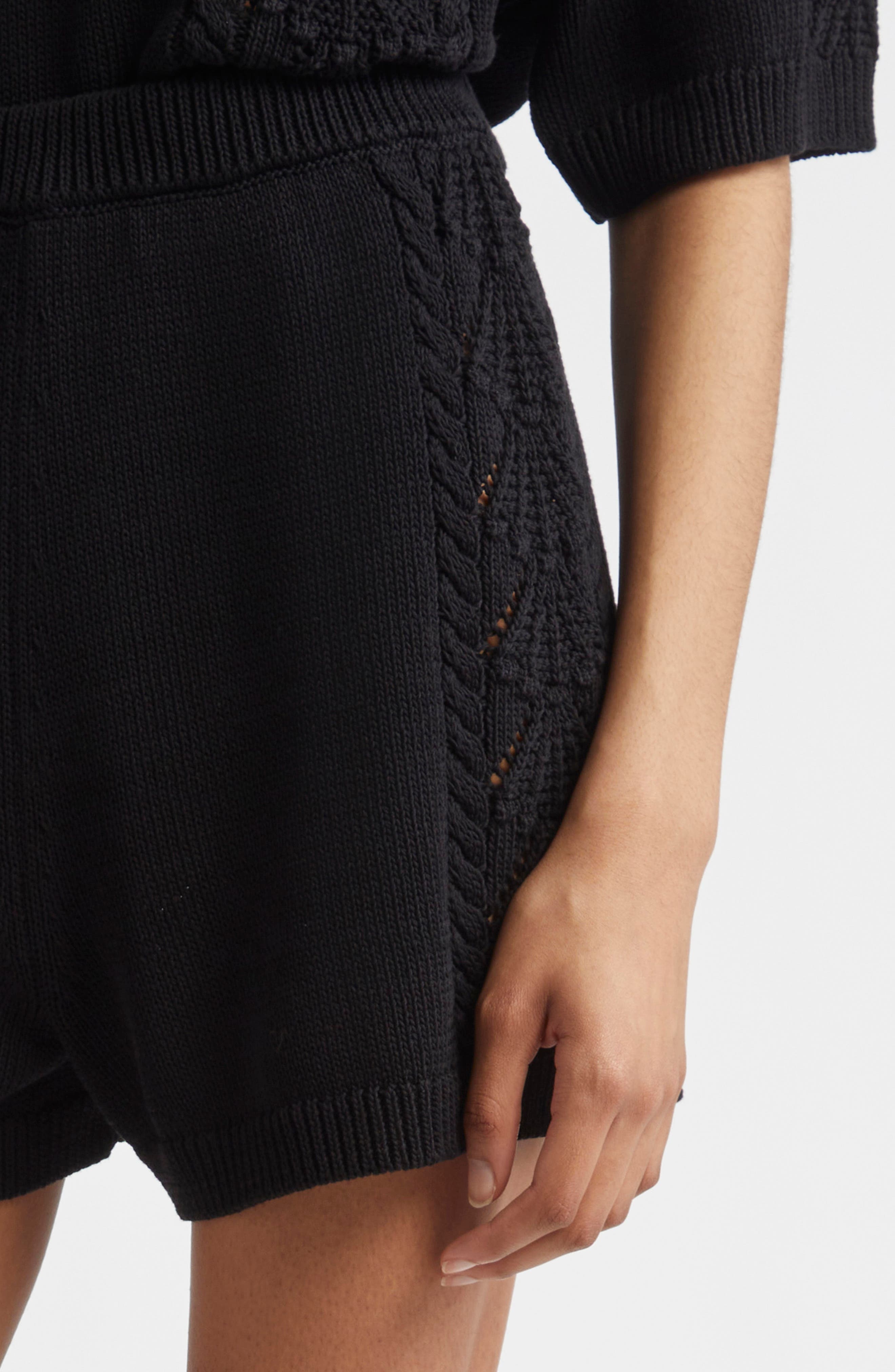 LOULOU DE SAISON Andel Sweater Shorts in Black at Nordstrom - 5