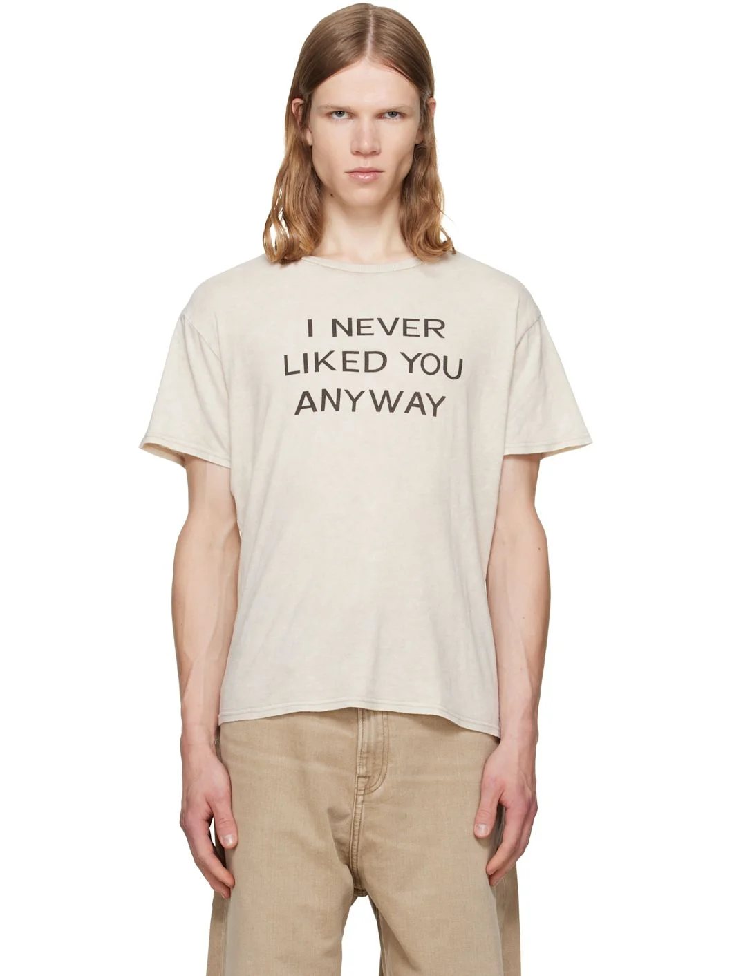 Beige 'I Never Liked You' Boy T-shirt - 1