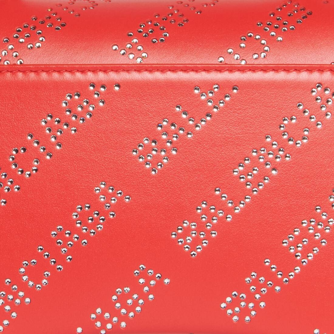Women's Hourglass Xs Handbag With Rhinestones  in Red - 7
