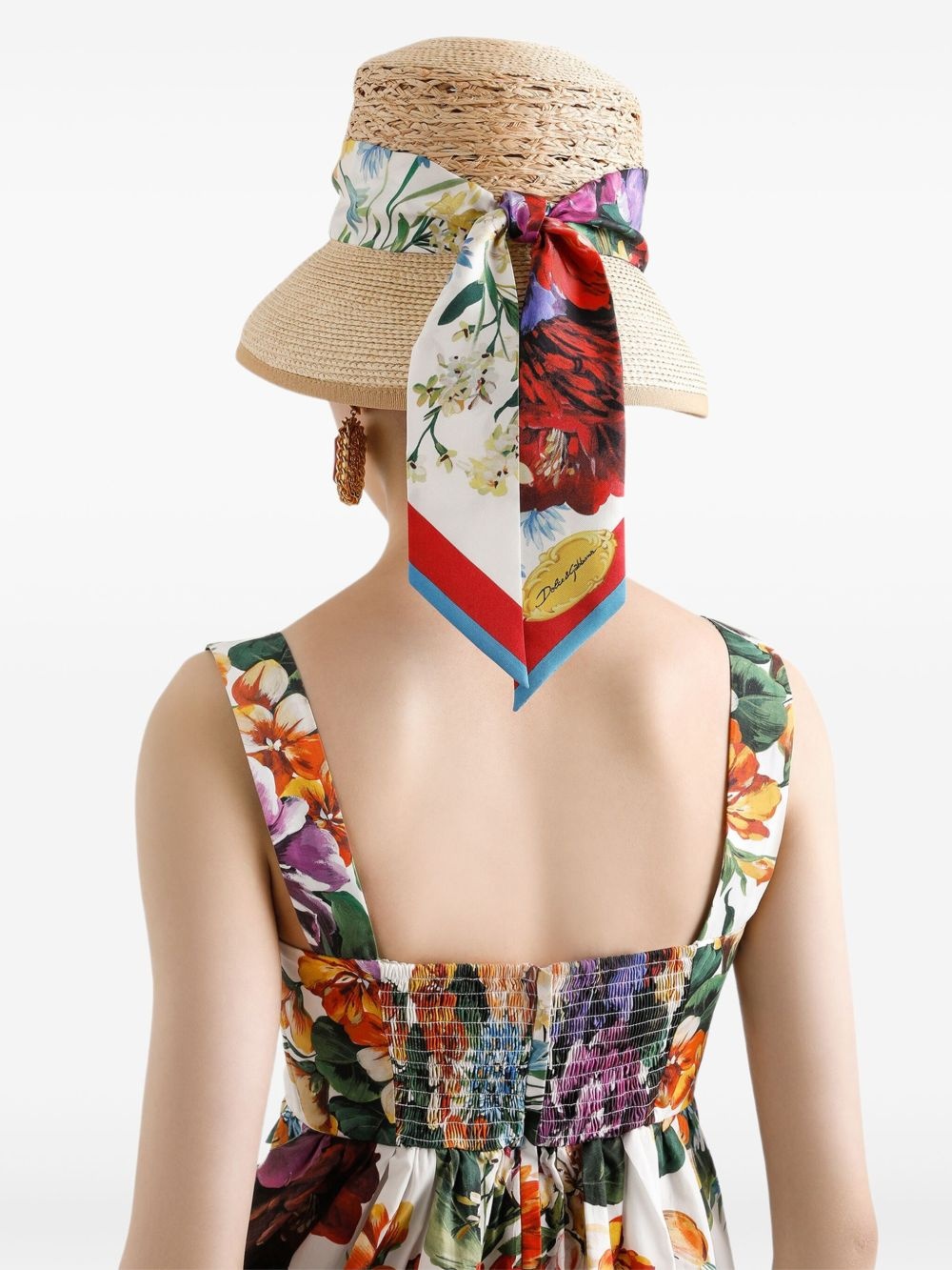 floral-print mini dress - 5