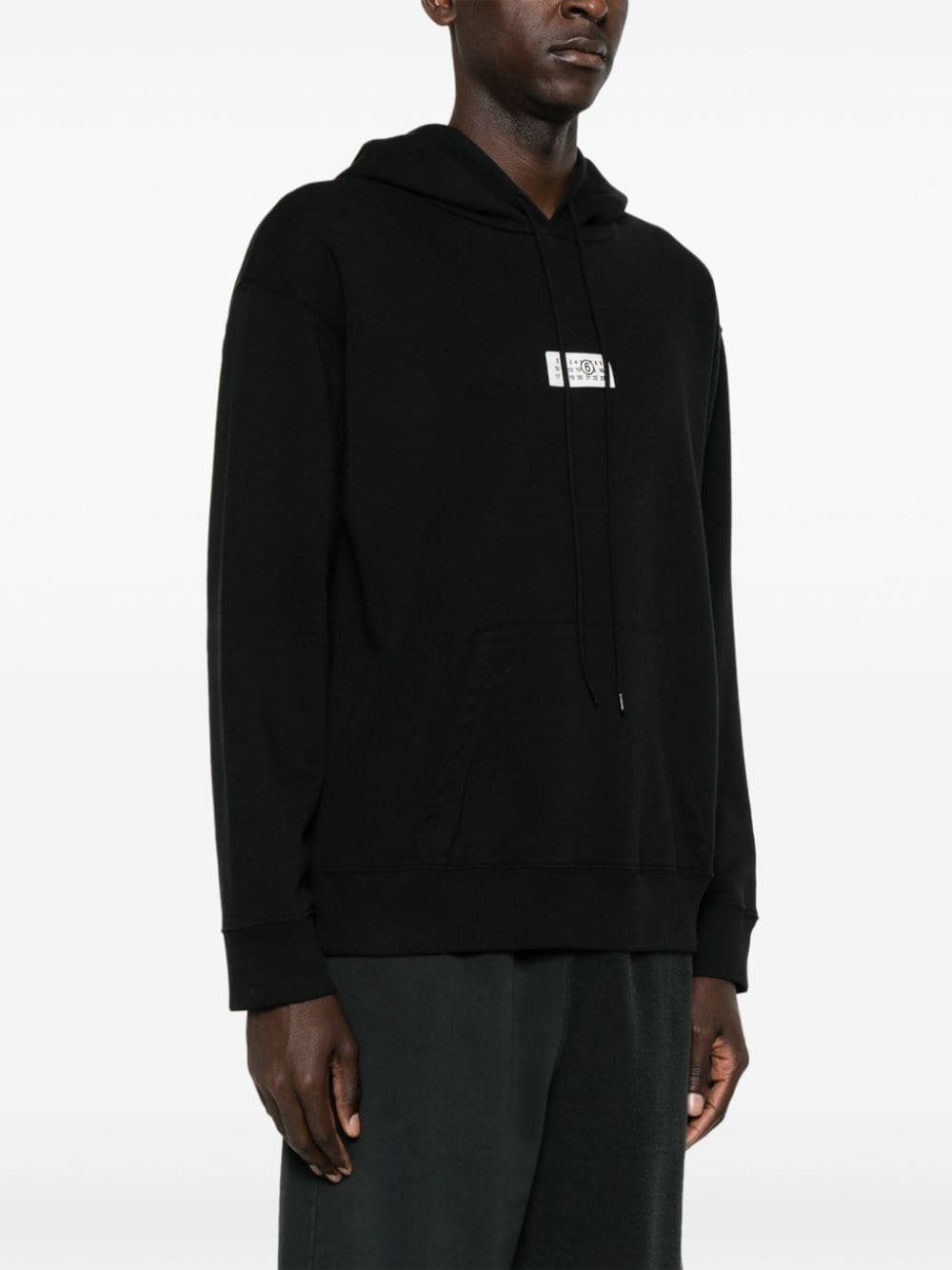 numbers-motif jersey hoodie - 3