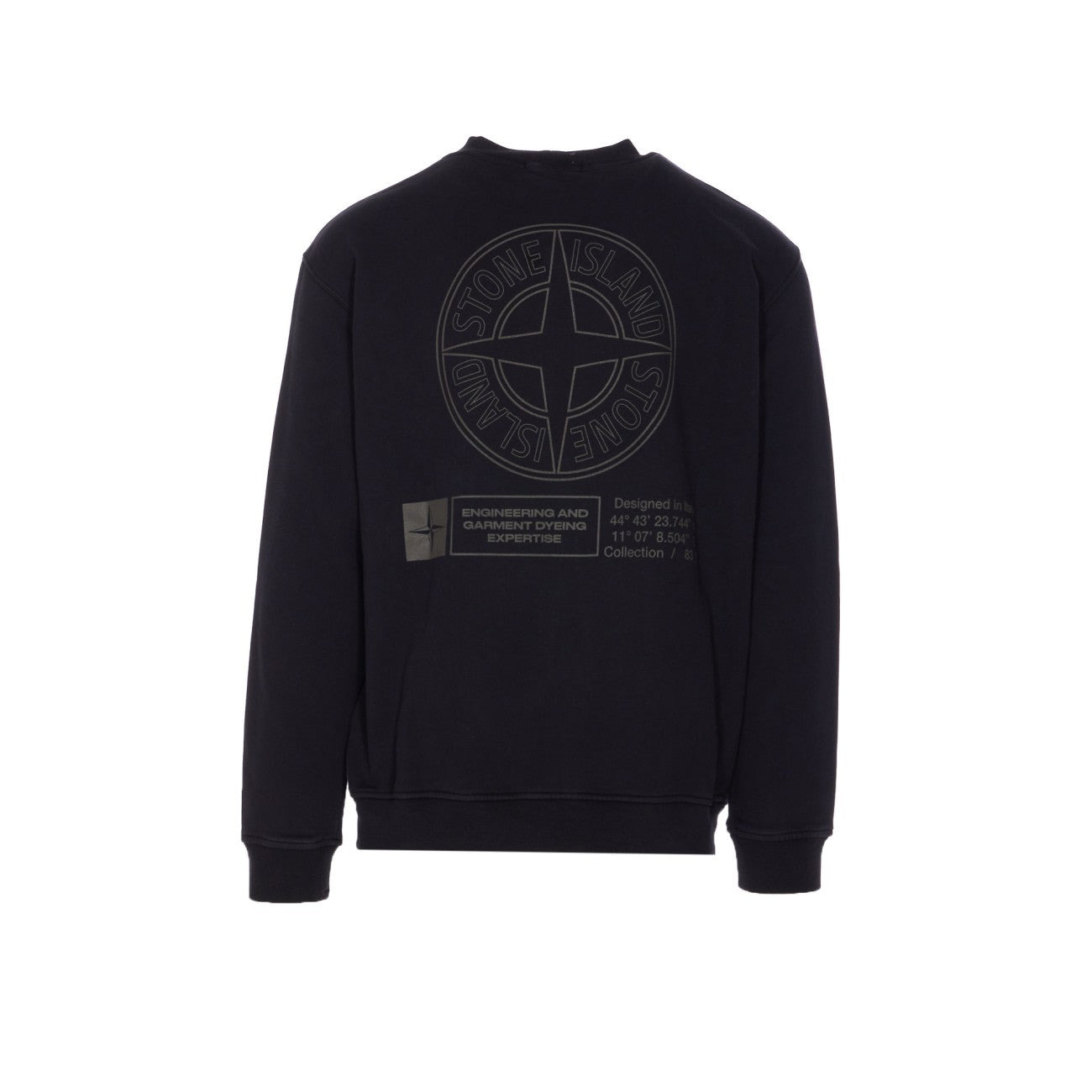 Stone Island Men Compass Logo Sweatshirt With Carvings Two Print - 2