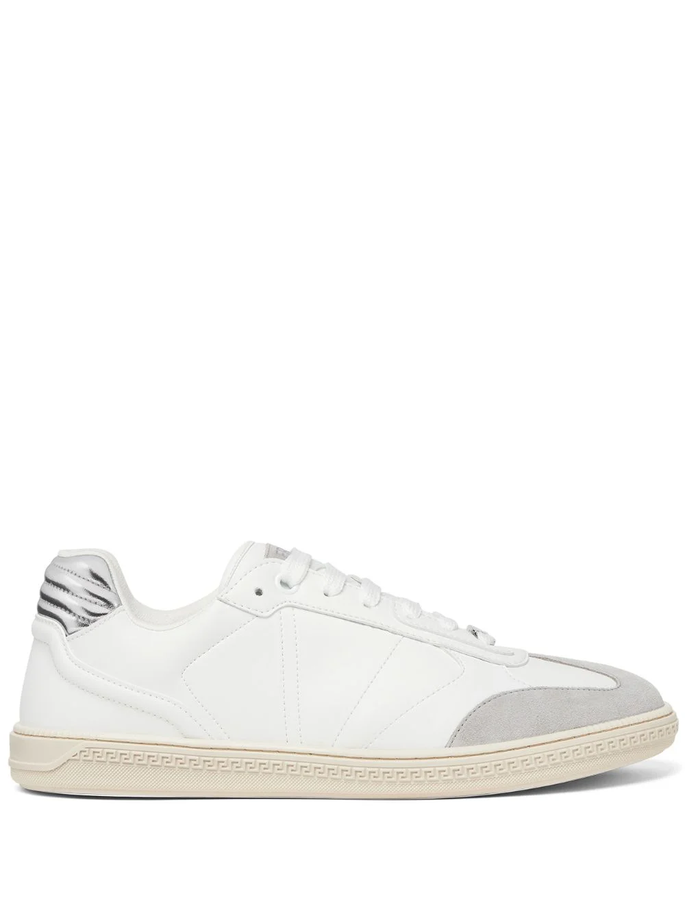 Greca-motif panelled sneakers - 1