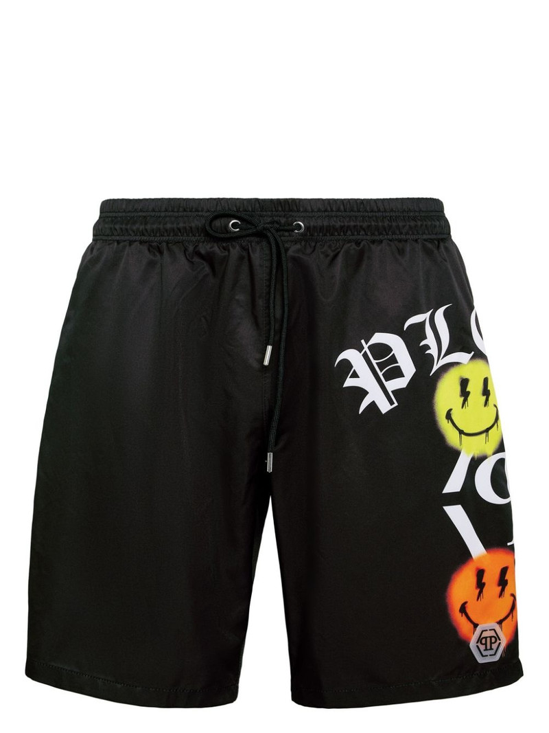 logo-print swim shorts 1