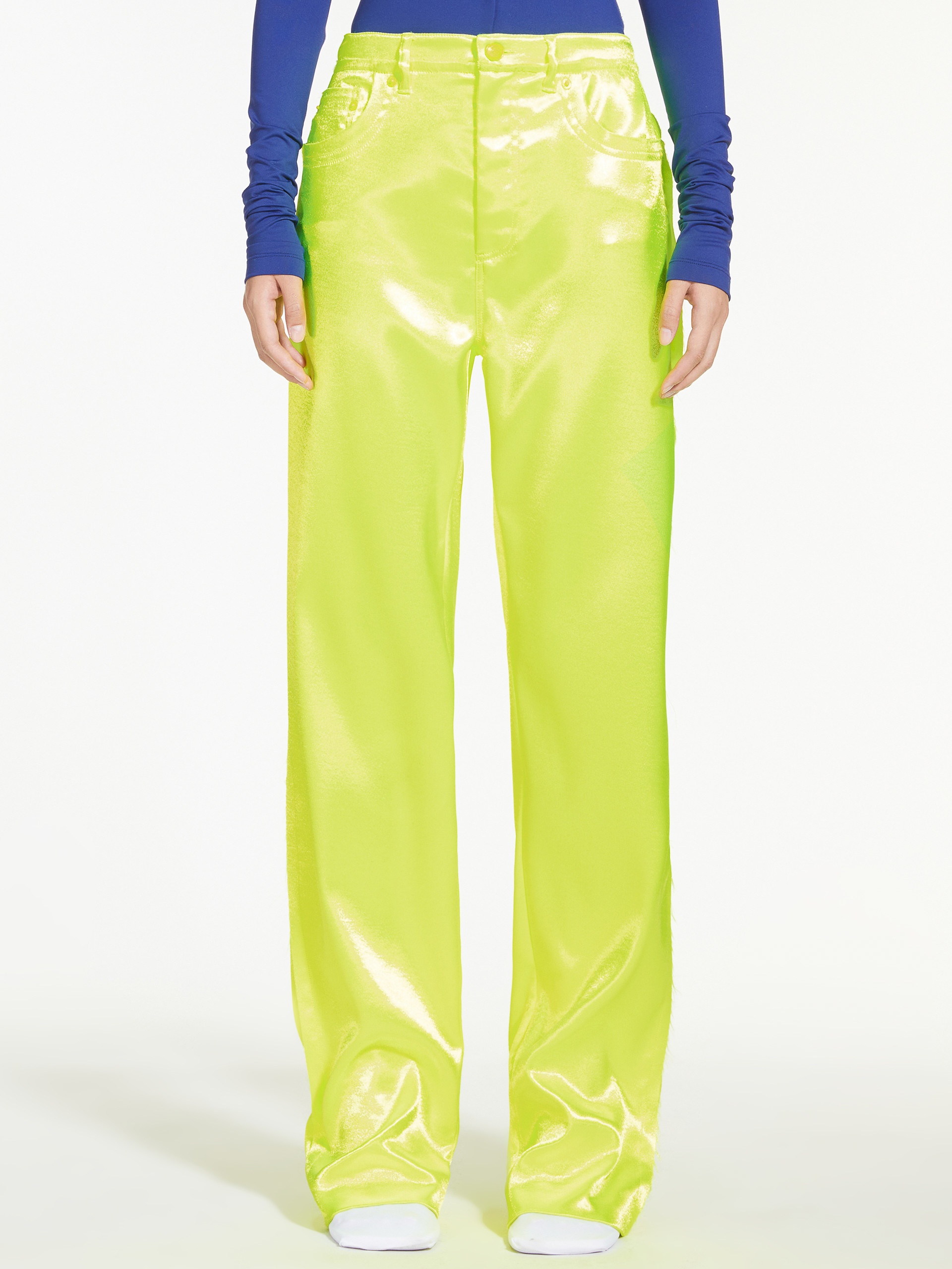 EGEMONE Five-pocket trousers in technical duchess satin - 3