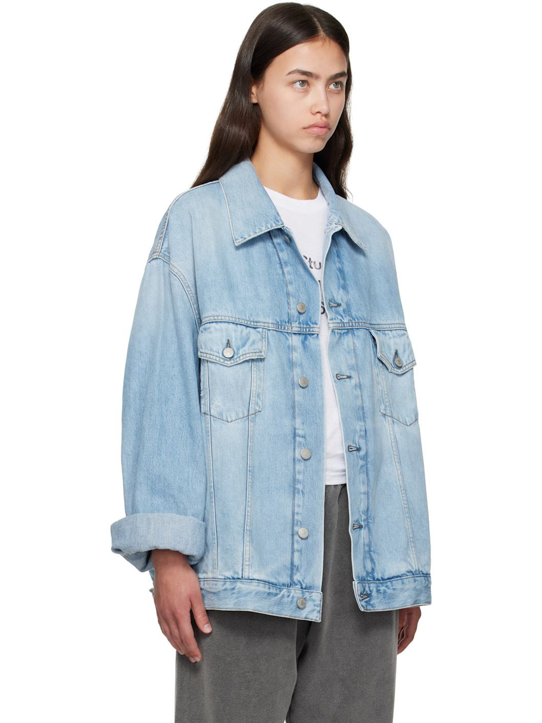 Blue Oversized Denim Jacket - 2